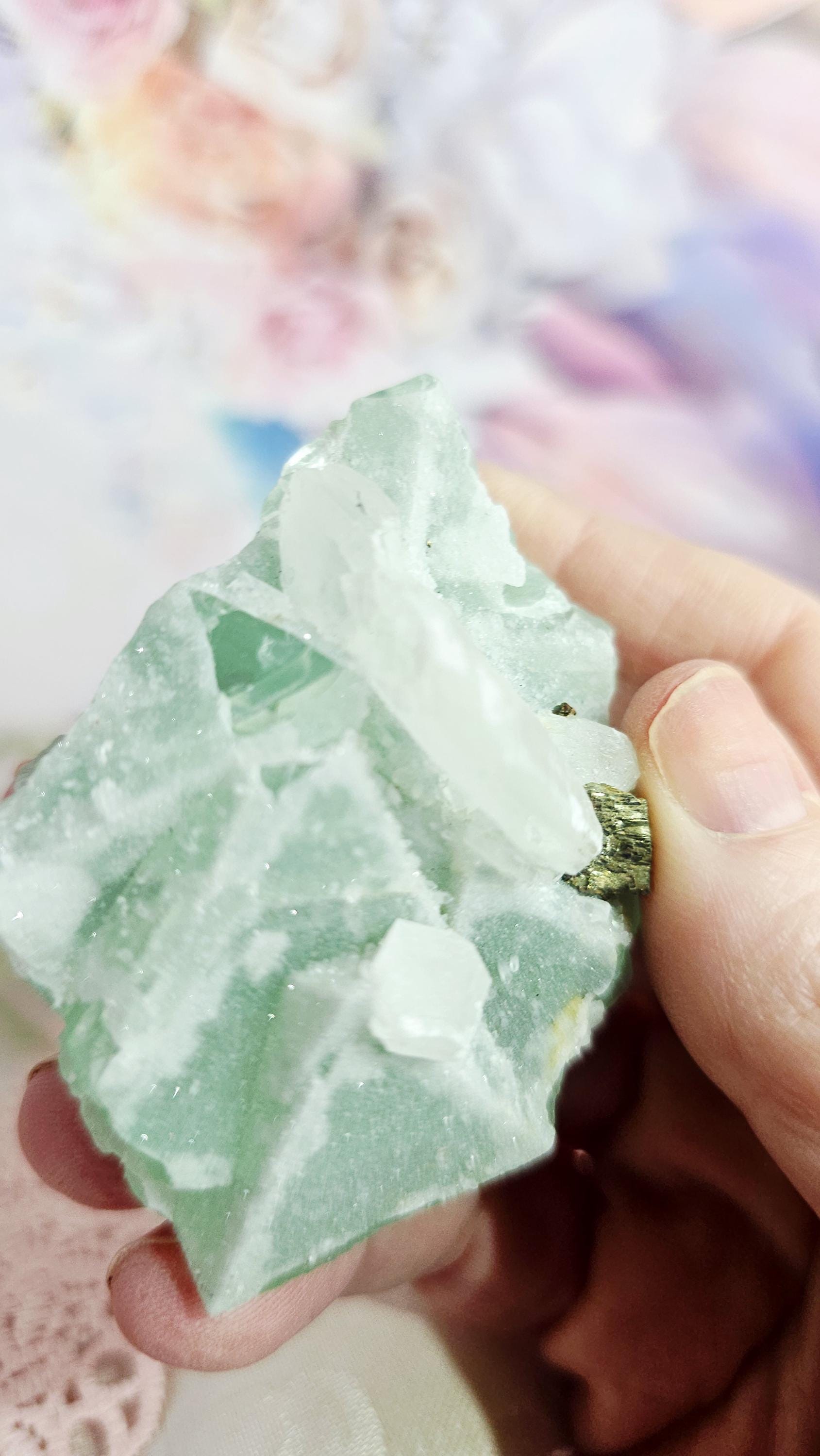 Fujian Fluorite, Pyrite and Quartz Rainbow Specimen