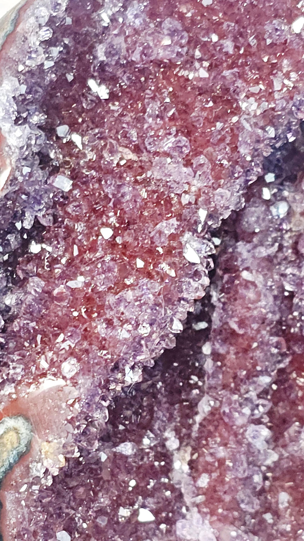 Rainbow Amethyst Cutbase, Red and Purple Amethyst, Statement Piece, Home Decor, Crystal Gift
