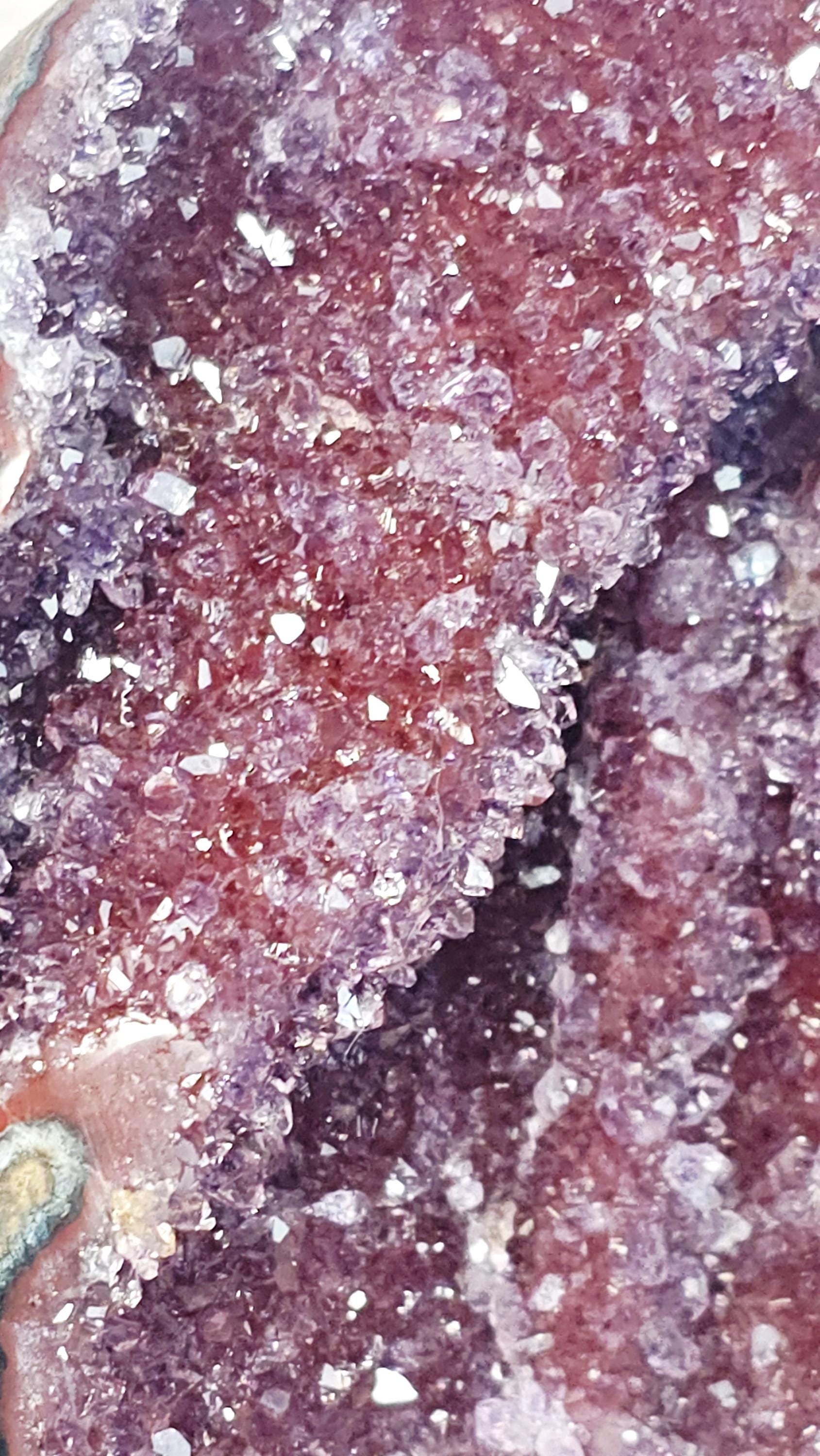 Rainbow Amethyst Cutbase, Red and Purple Amethyst, Statement Piece, Home Decor, Crystal Gift