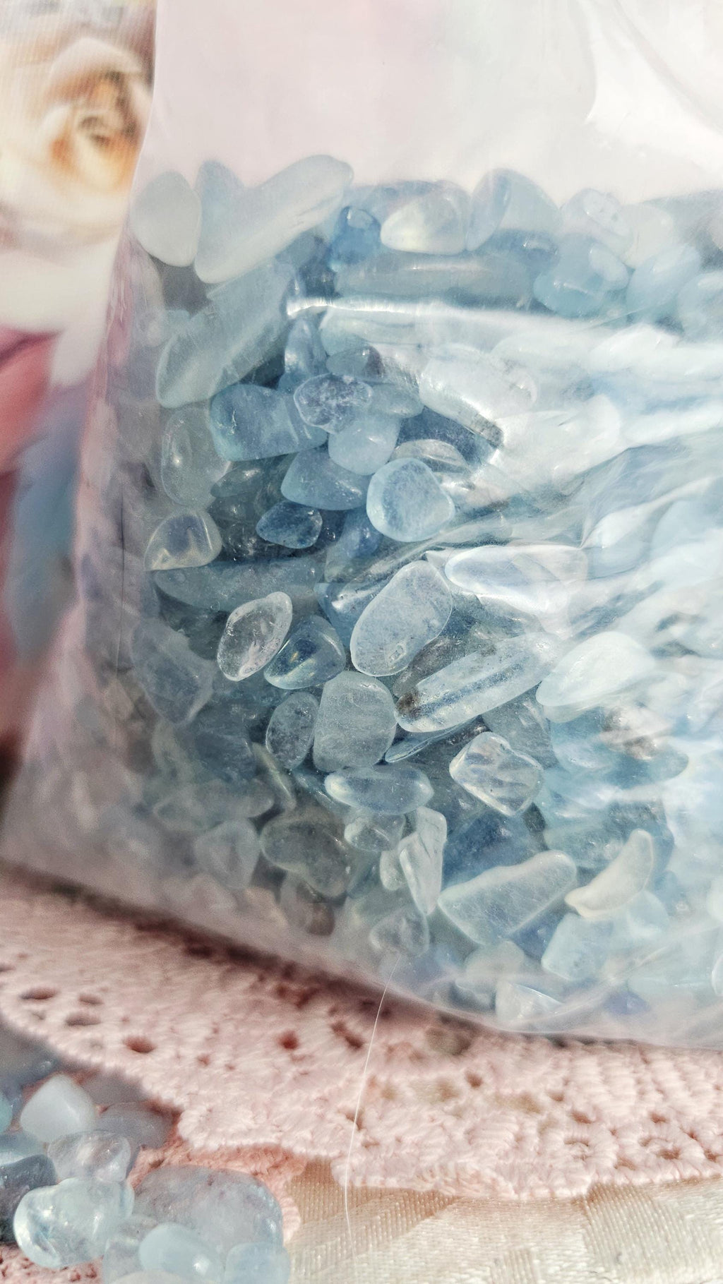 Aquamarine Stone Chips – Healing Crystals, Throat Chakra, Pisces, Aquarius (250gms)