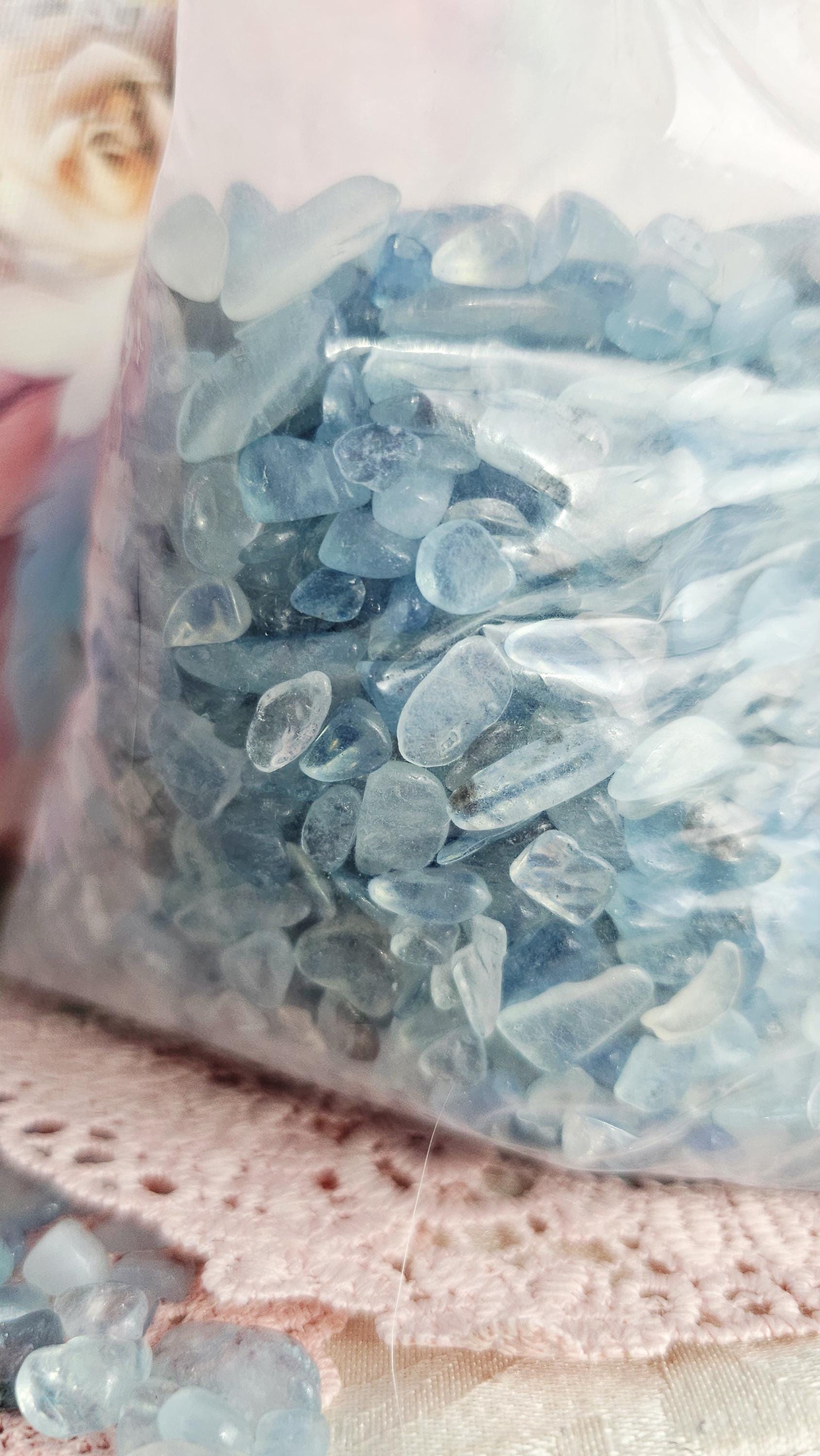 Aquamarine Stone Chips – Healing Crystals, Throat Chakra, Pisces, Aquarius (250gms)
