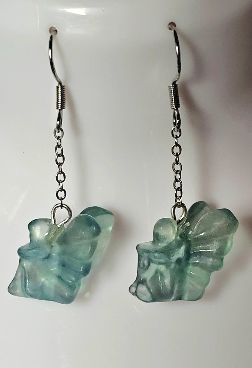 Fluorite Fairy Earrings 925 Silver , Handmade Earrings,