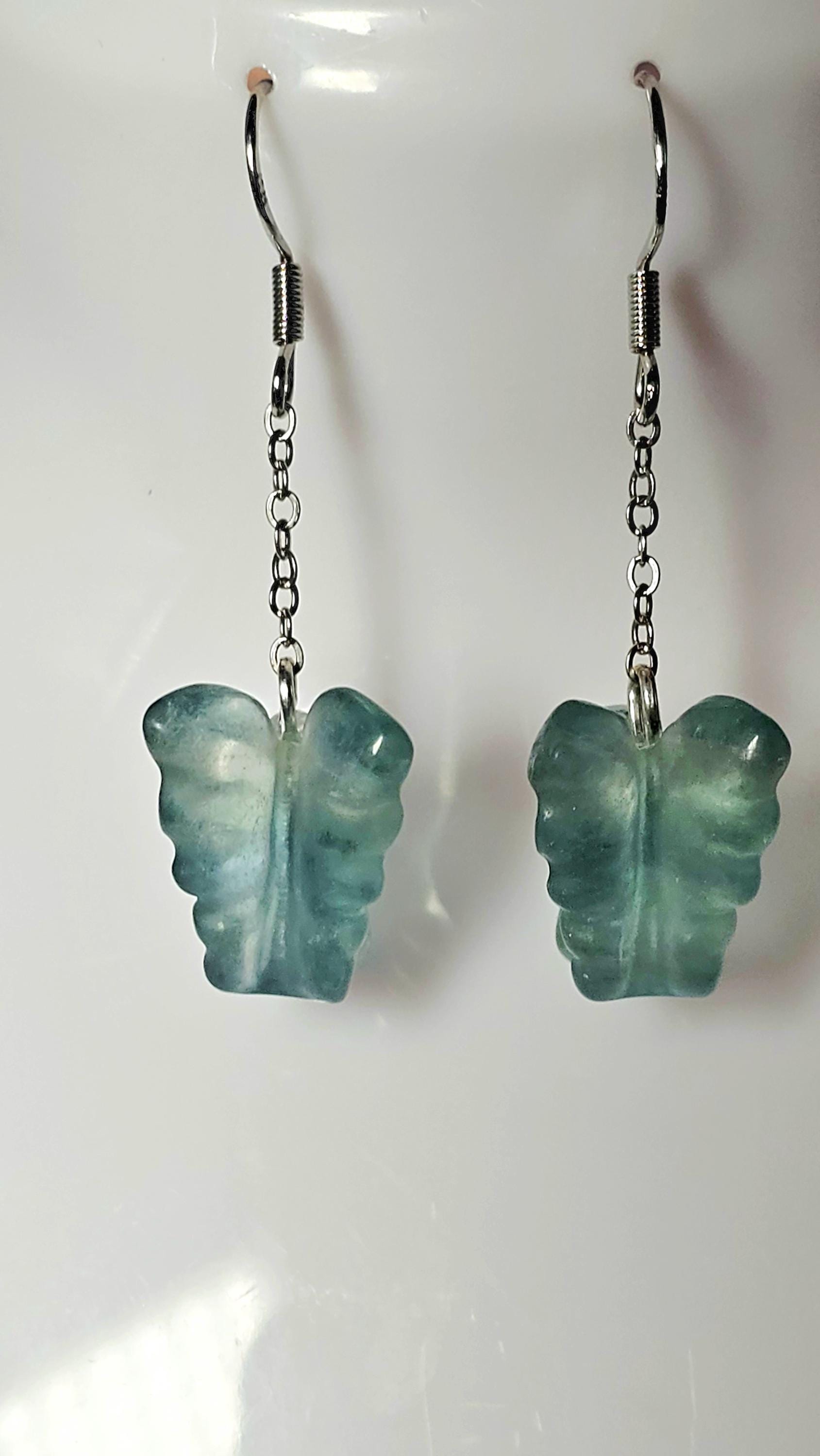 Fluorite Fairy Earrings 925 Silver , Handmade Earrings,