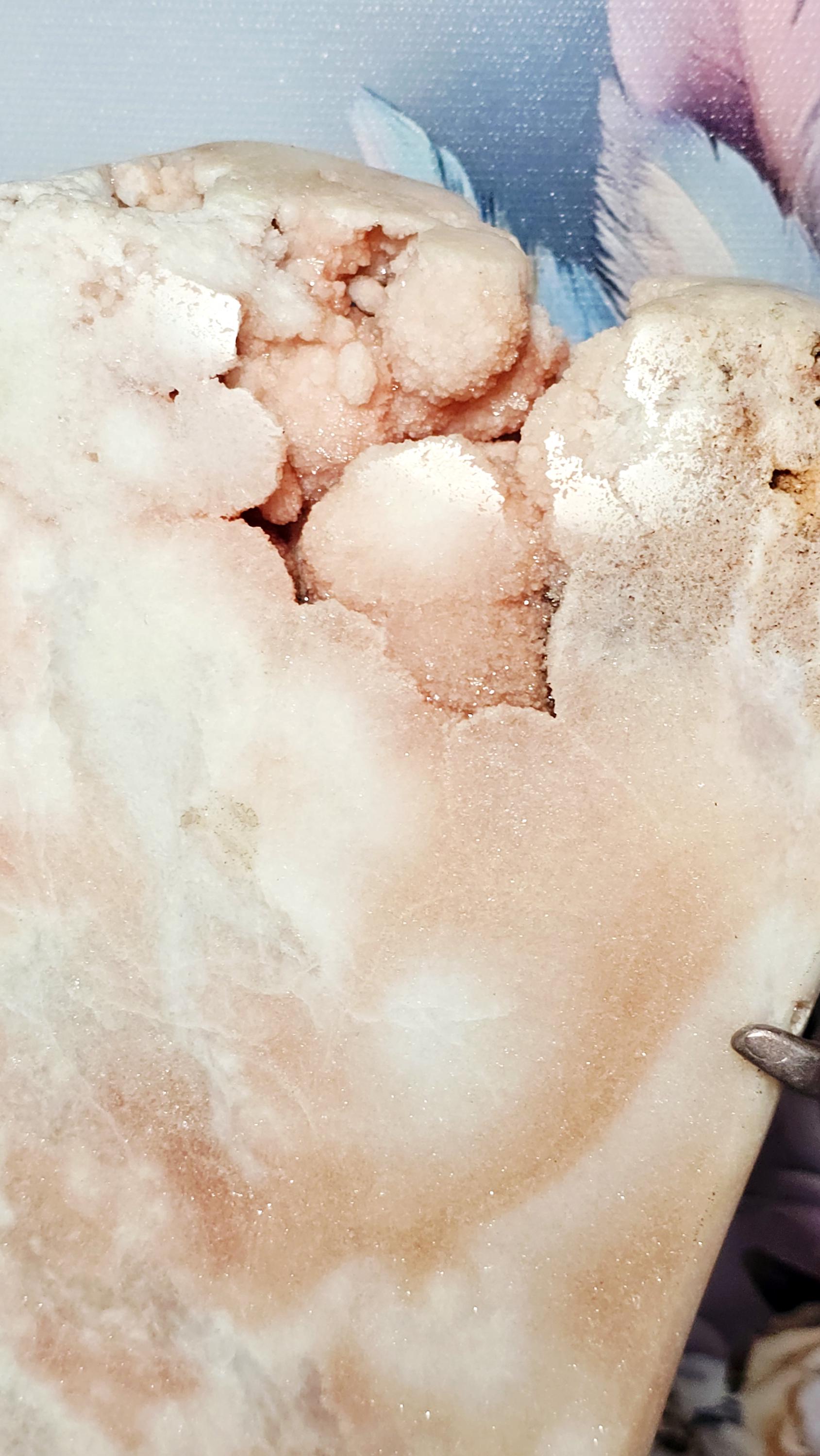 LG Large Pink Amethyst Wings, Druzy Crystal Decor