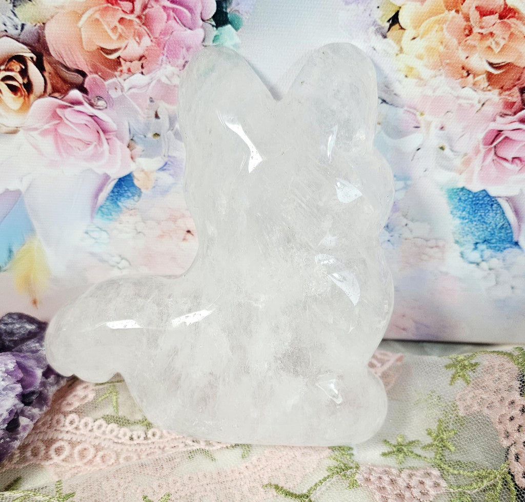 Clear Quartz Cat Bowl, Home Decor, Cat