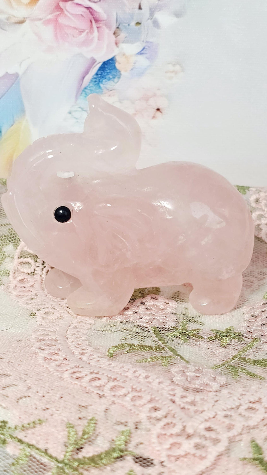 Rose Quartz Elephant, Elephant, Home Decor, Gift, Healing Stone