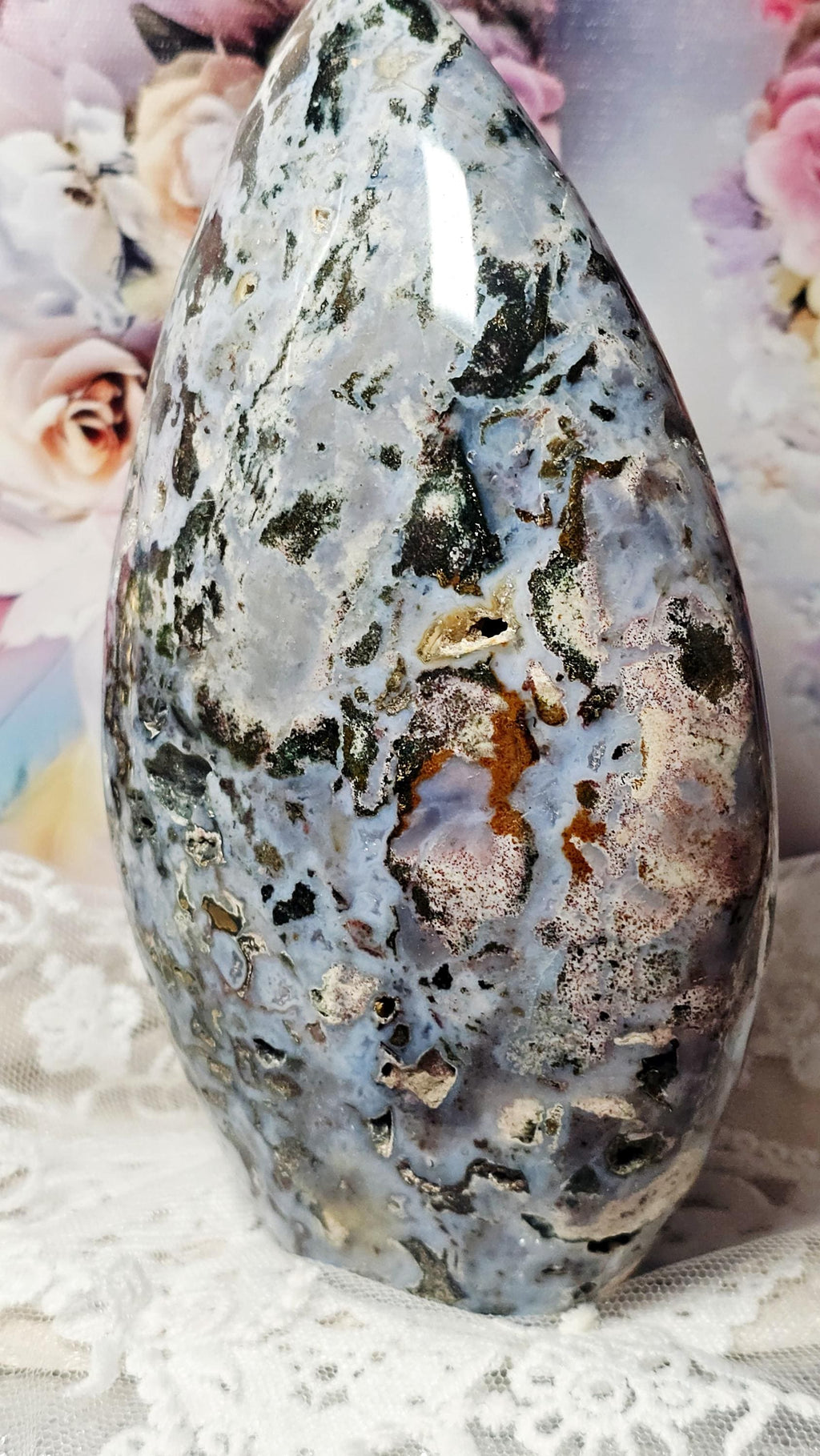 Galaxy Ocean Jasper Freeform, Vibrant Chakra Crystal, Home Decor Gift