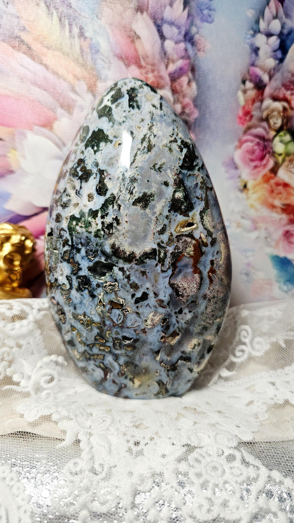 Galaxy Ocean Jasper Freeform, Vibrant Chakra Crystal, Home Decor Gift