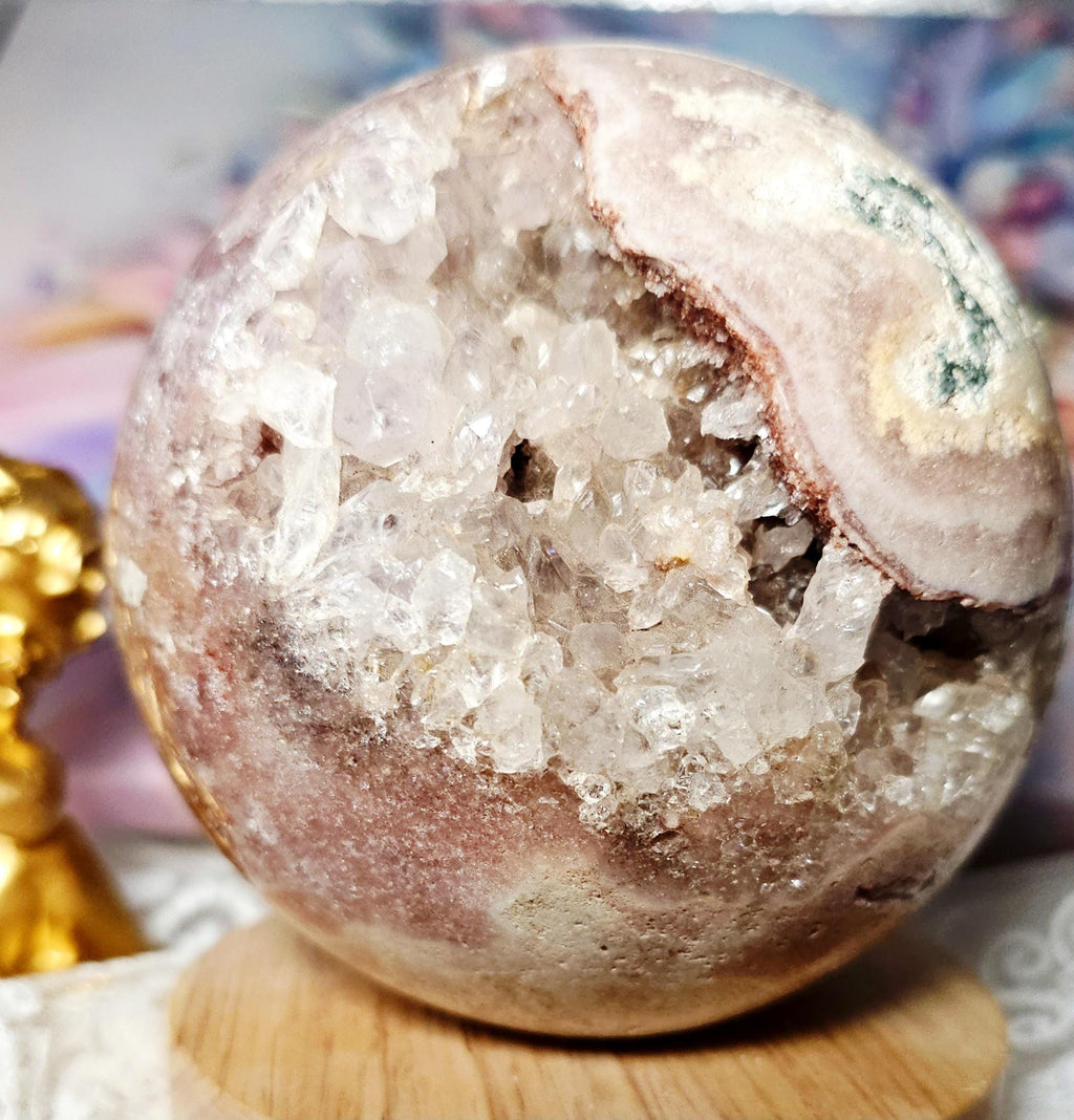 3 lb Pink Amethyst Sphere, Rare, Crystal Ball, Home Decor, Pink