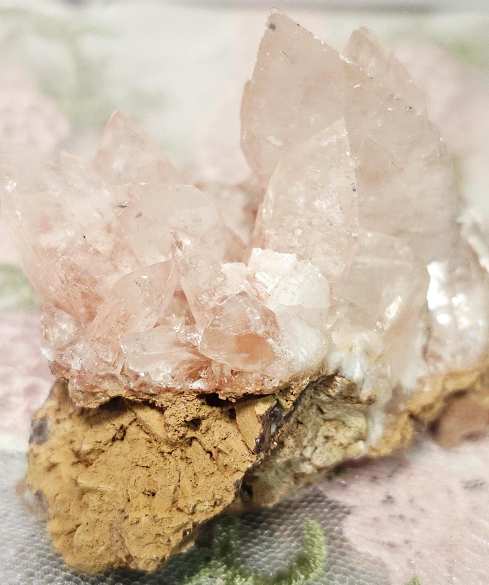 Pink Dogtooth Calcite Specimen, Rainbows, Hunan China, 4.4 oz, 3.18x2.25 inches