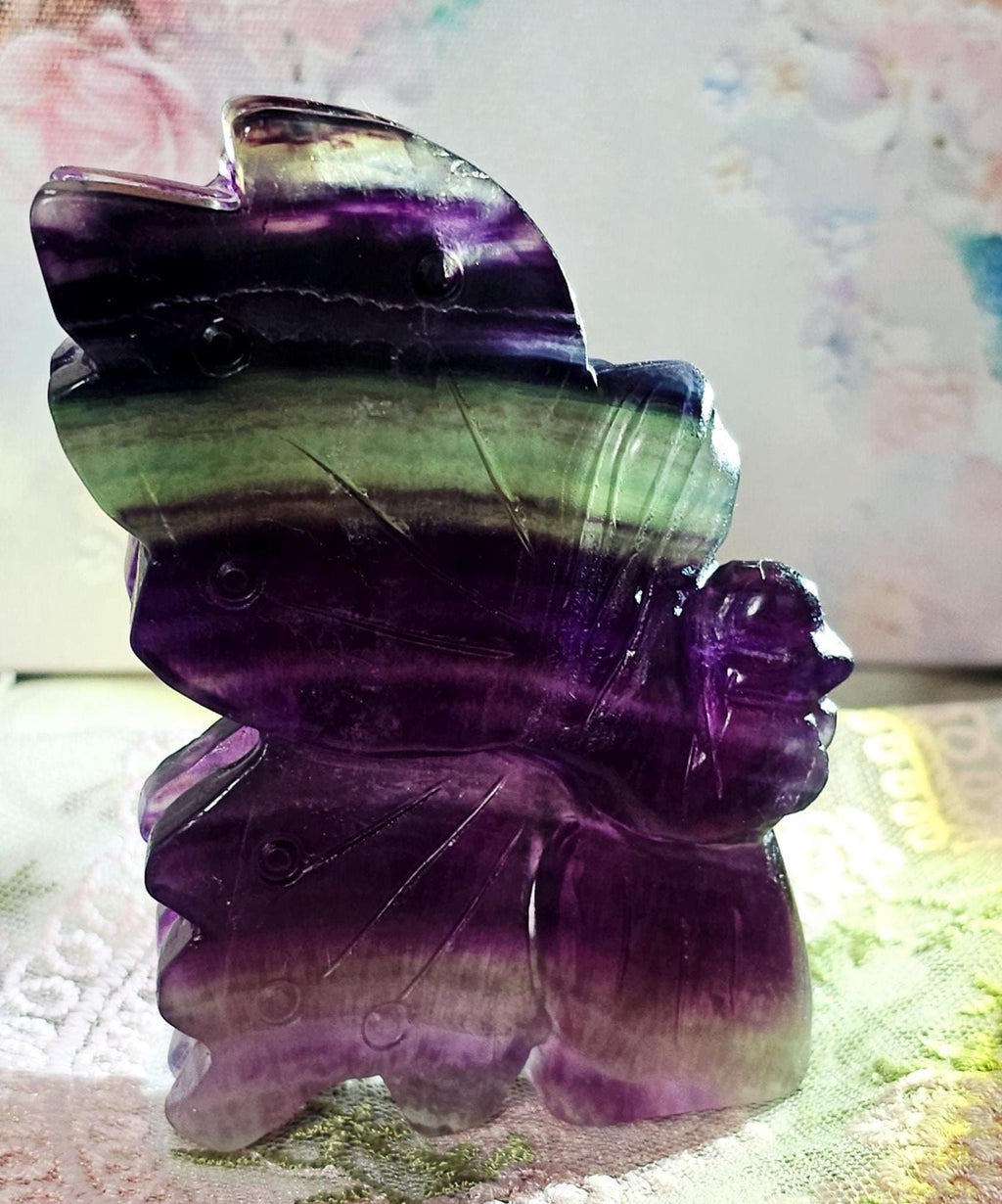 LG Rainbow Fluorite Fairy, Fairy, Crystal Gift, Home Decor
