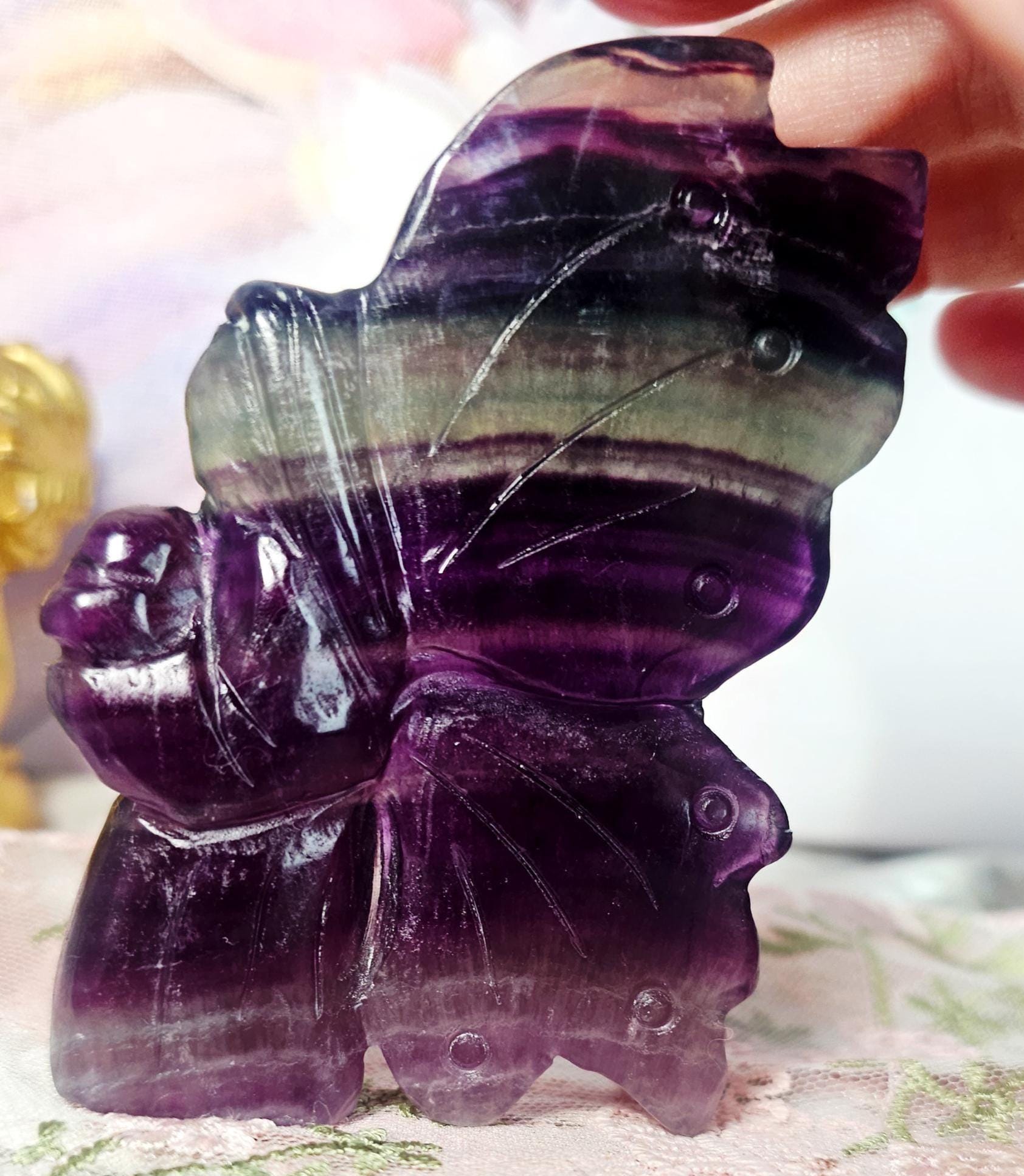 LG Rainbow Fluorite Fairy, Fairy, Crystal Gift, Home Decor