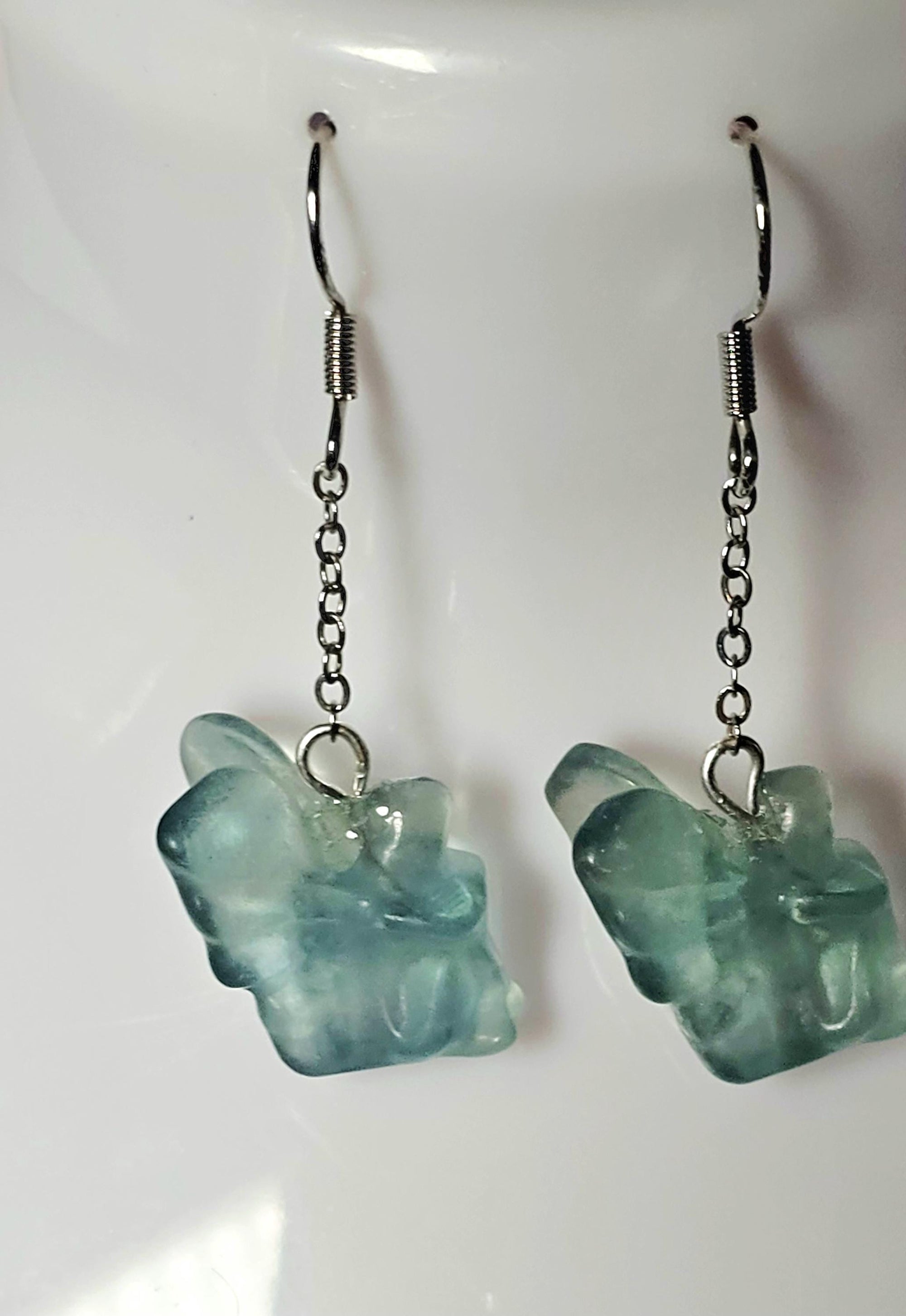 Fluorite Fairy Earrings 925 Silver , Handmade Earrings,