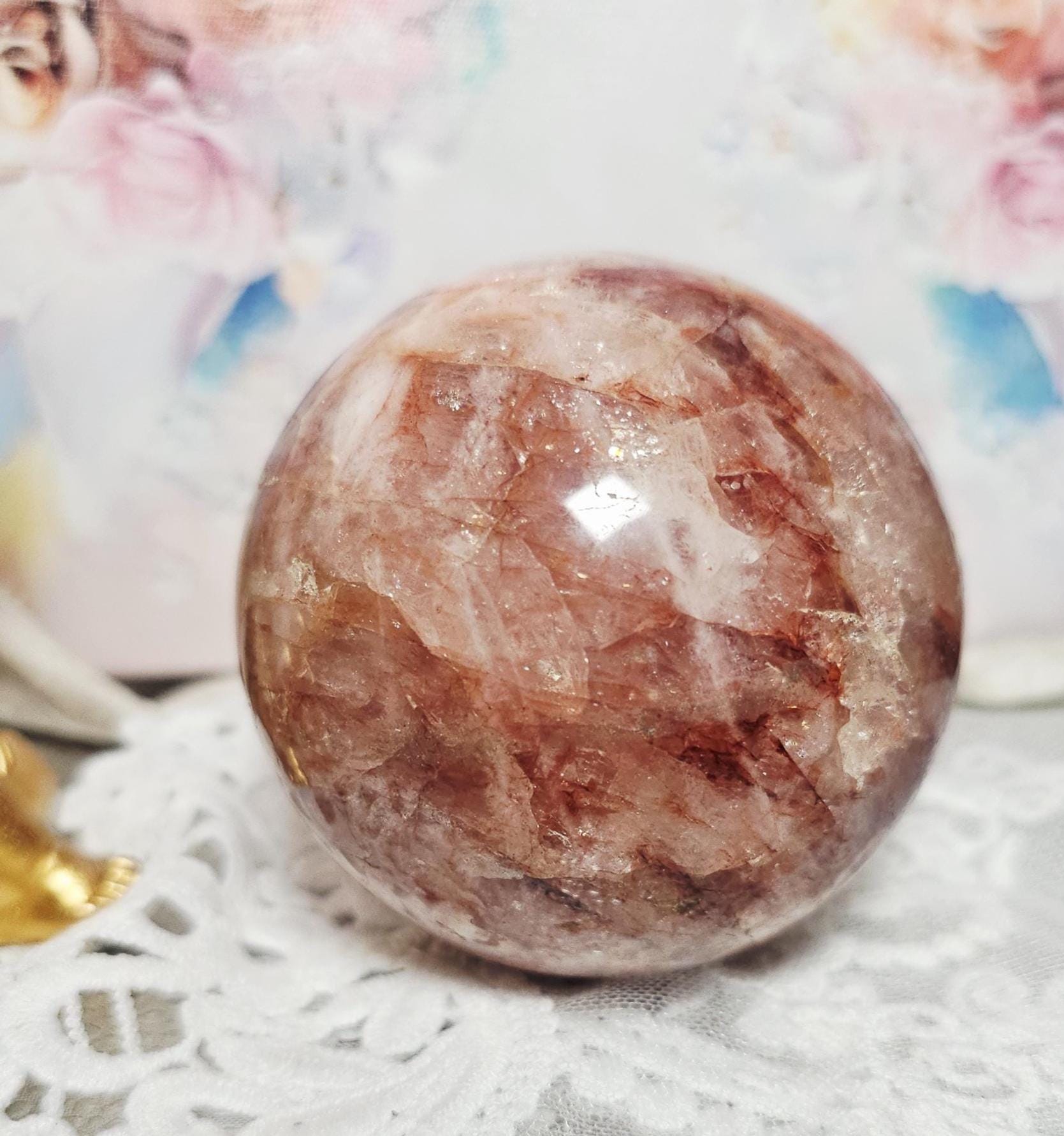 LG Fire Quartz Sphere, Crystal Ball, Home Decor, Gift