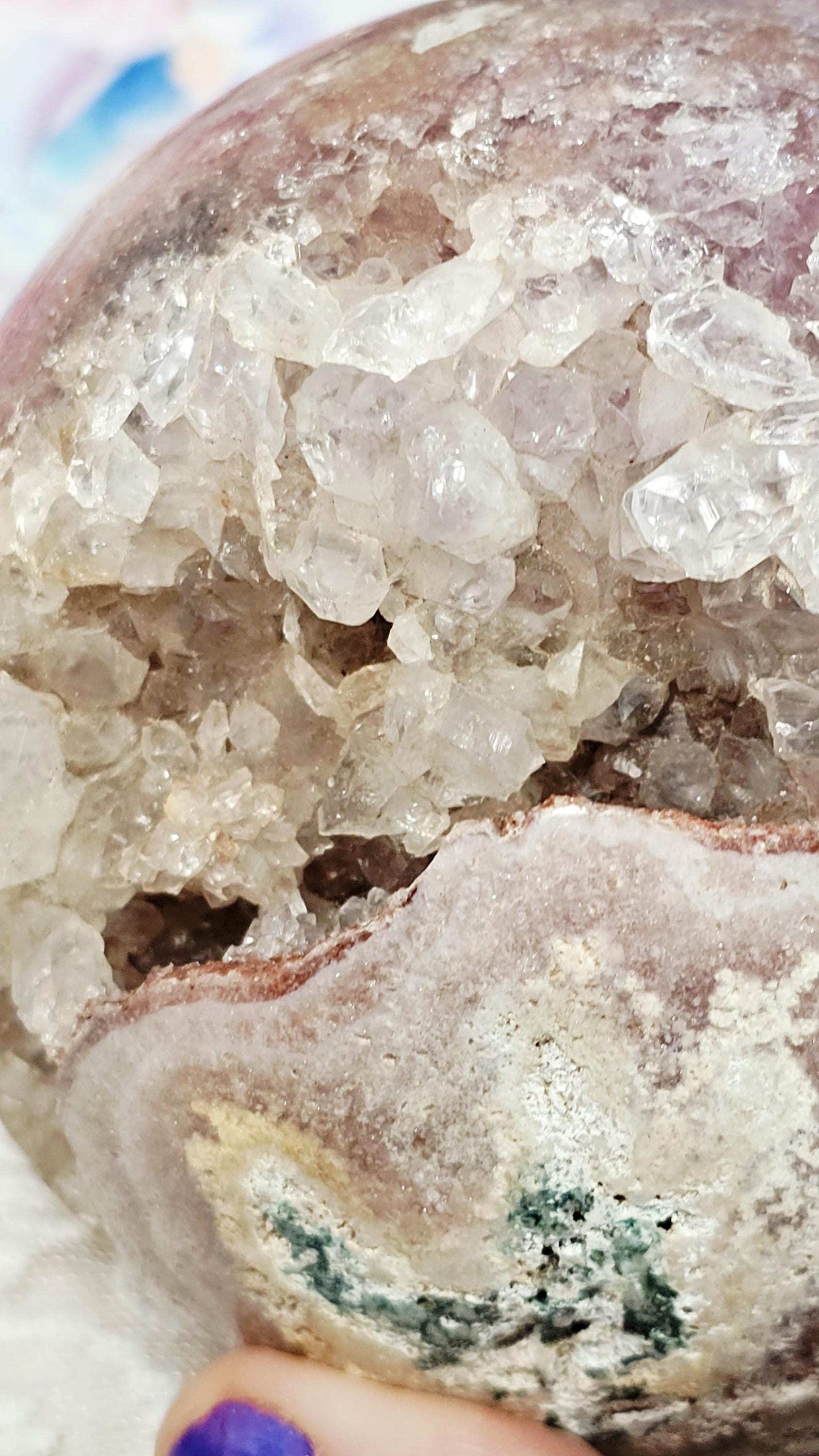 3 lb Pink Amethyst Sphere, Rare, Crystal Ball, Home Decor, Pink
