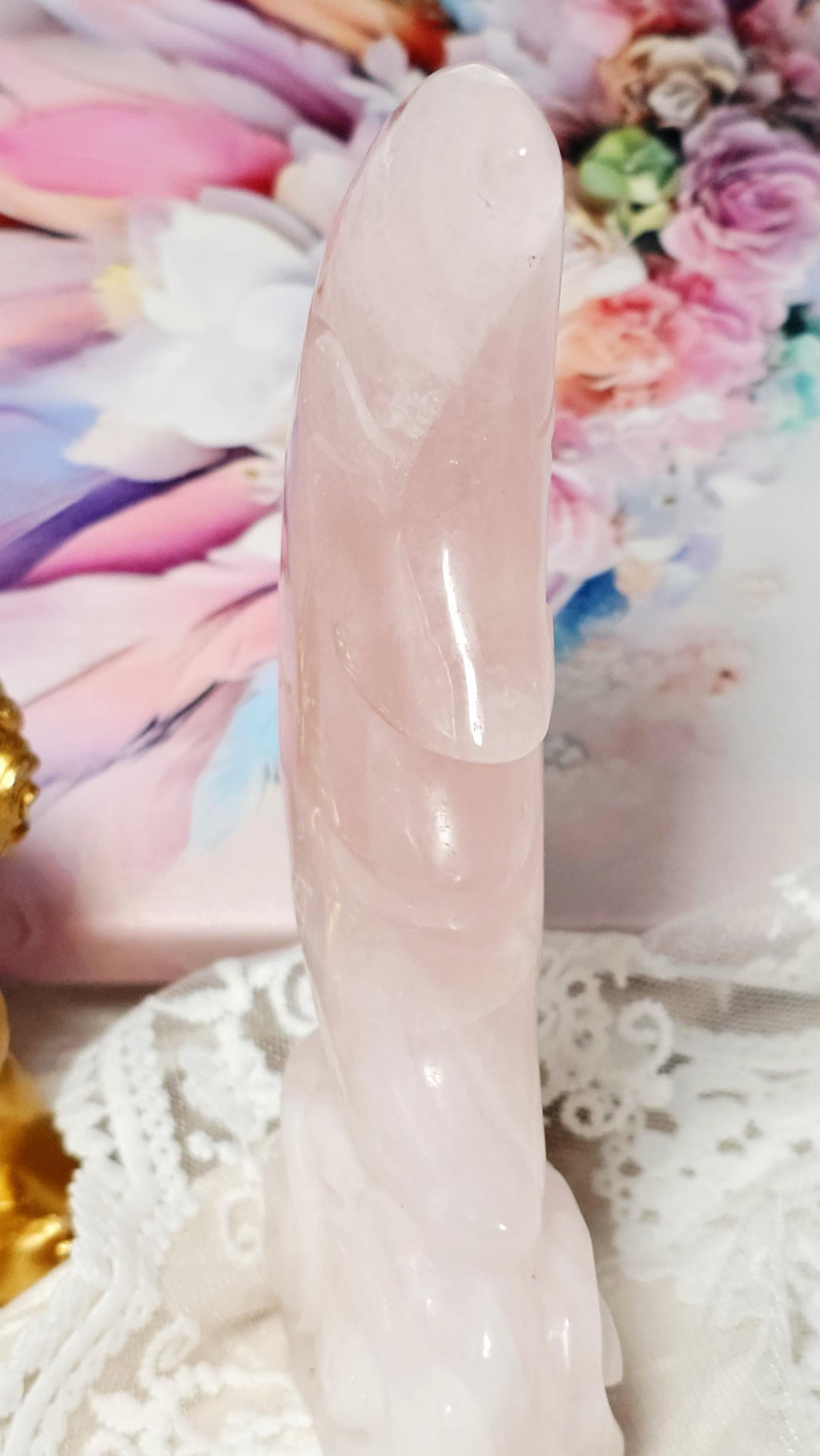 Rose Quartz Moon, Moon, Love and Healing Crystal, Heart Chakra