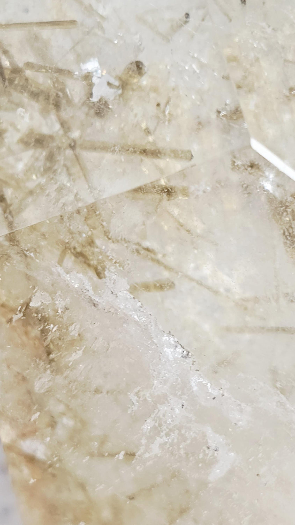 Rutilated Quartz, Green Tourmaline Freeform, Rare, Home Decor, Gift