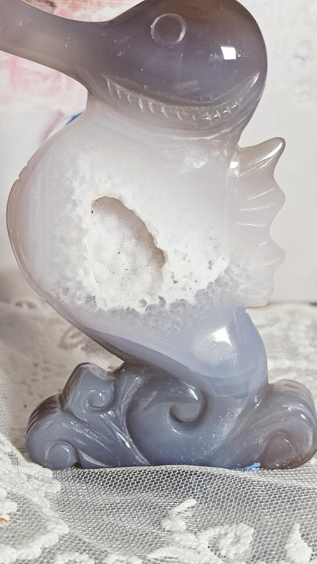 Druzy Agate Seahorse, Seahorse Statue, Crystal, Home Decor, Sculpture