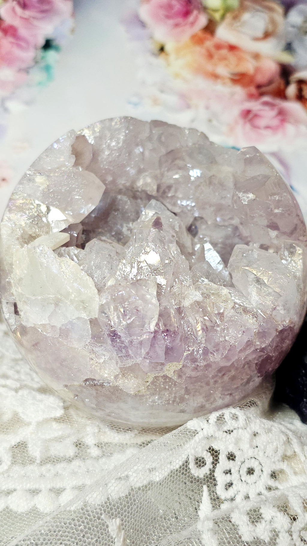 Rare Angel Aura Amethyst Sphere, Home Decor, Crystal Ball,  Gift, Statement Piece