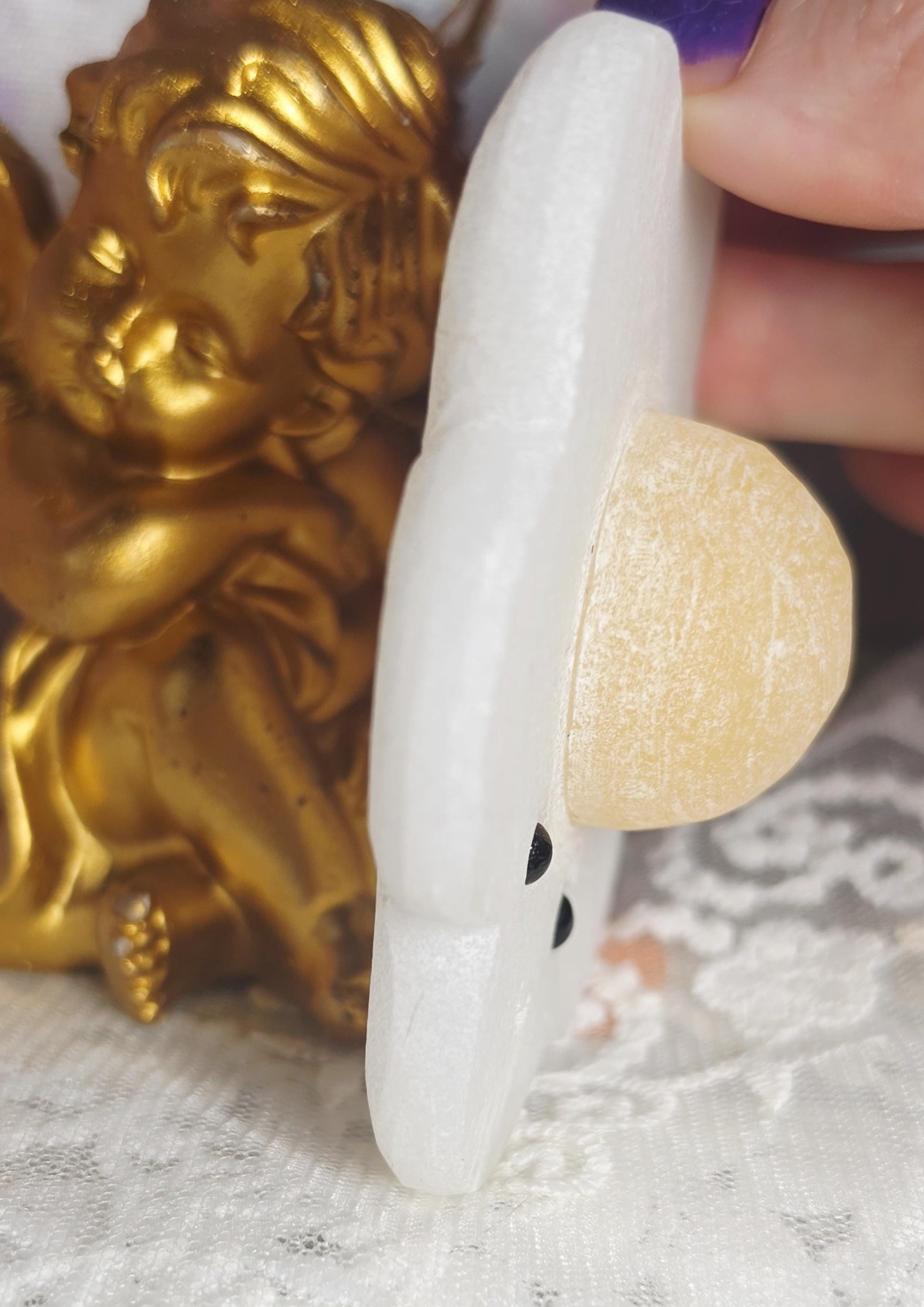 Lg Calcite Crystal Buddy, Rock Pet, Hedgie, Gift, Home Decor