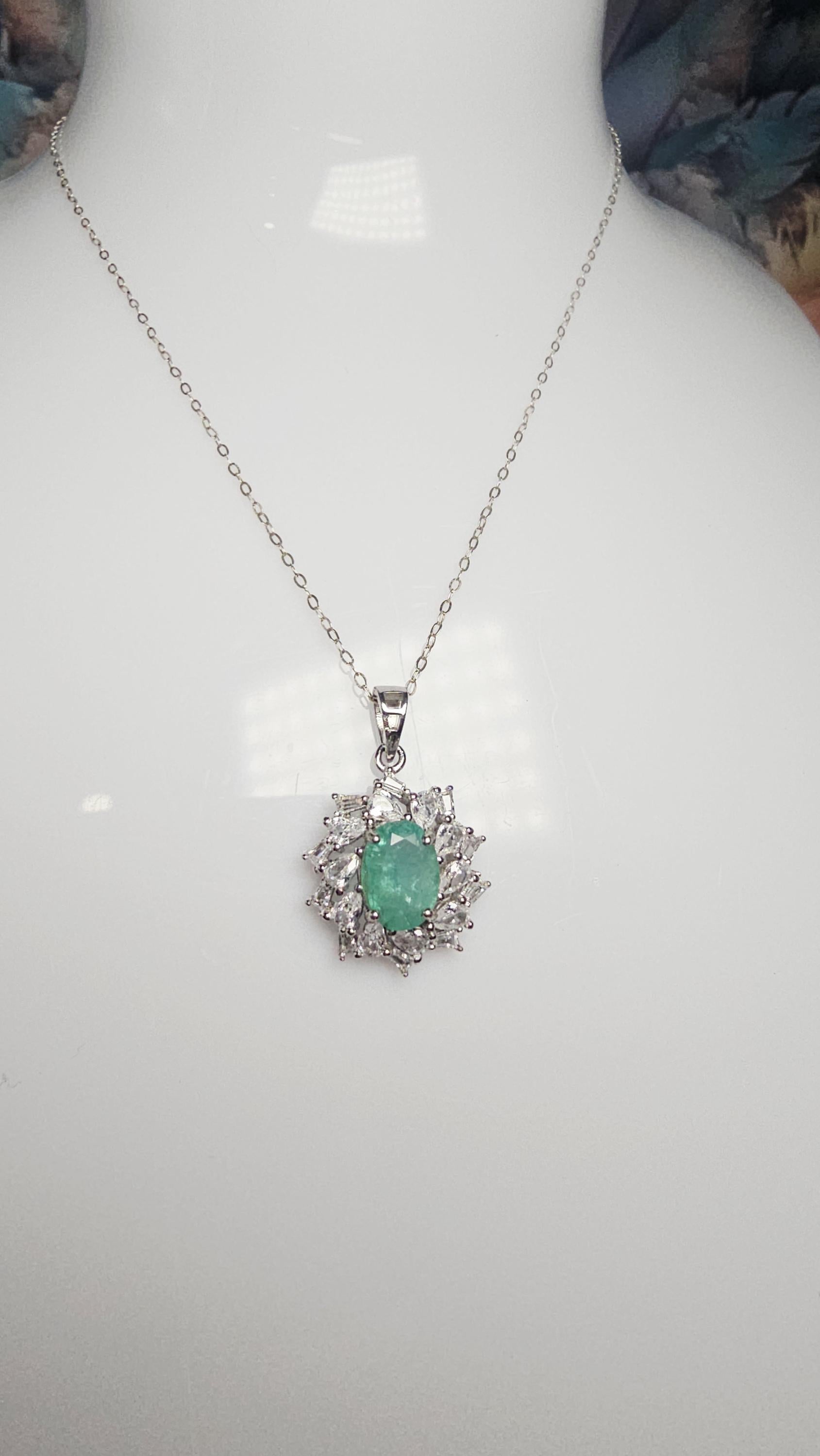 Green Tourmaline with Natural Zircon Pendant Necklace Handmade with 925 Silver, Cabochon Gemstone, Aquamarine Jewelry