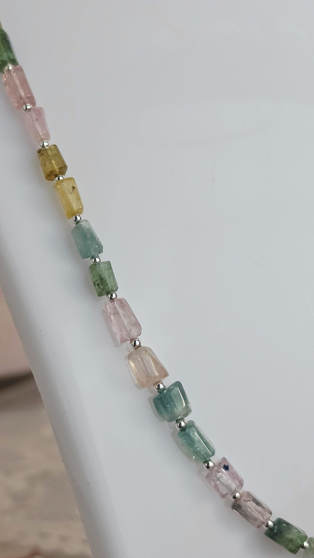 Goddess Mixed Tourmaline Necklace Handmade , Natural Crystal, Peaceful Protection, Feminine Energy