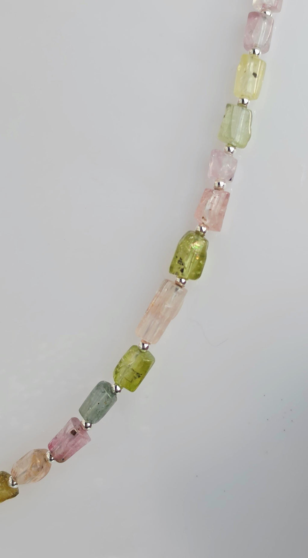 Goddess Mixed Tourmaline Necklace Handmade , Natural Crystal, Peaceful Protection, Feminine Energy