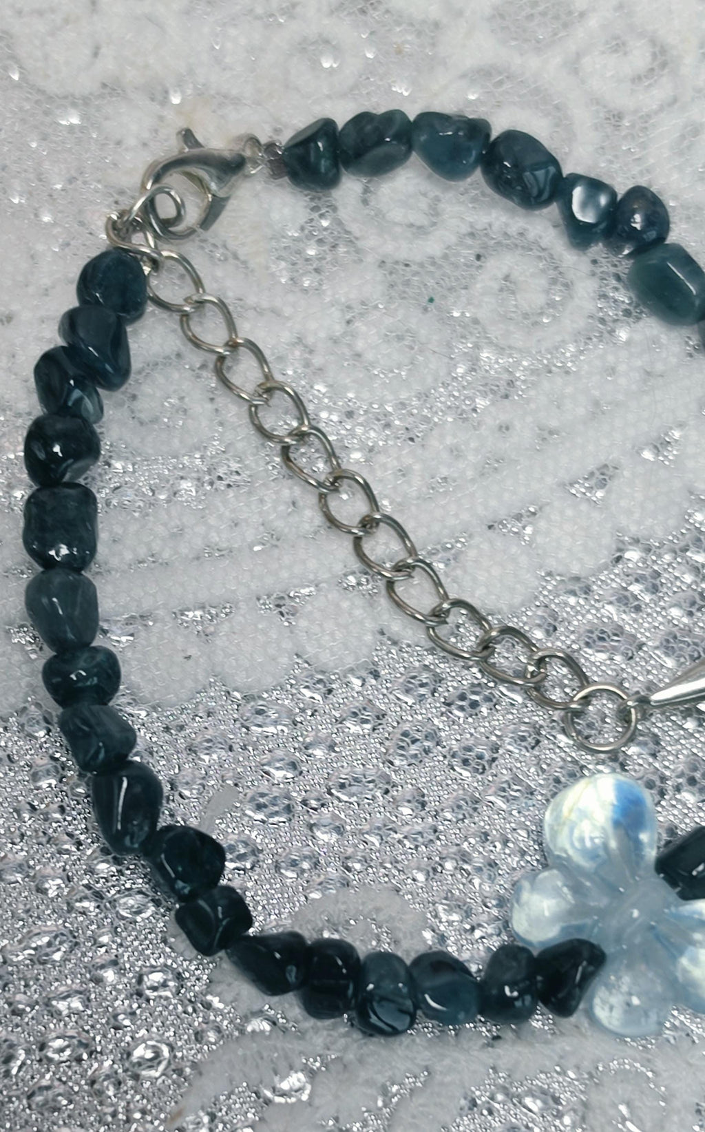 Goddess Blue Tourmaline ( Indicolite) And Aquamarine Butterfly Bracelet, Handmade , Peaceful Protection, Feminine Energy