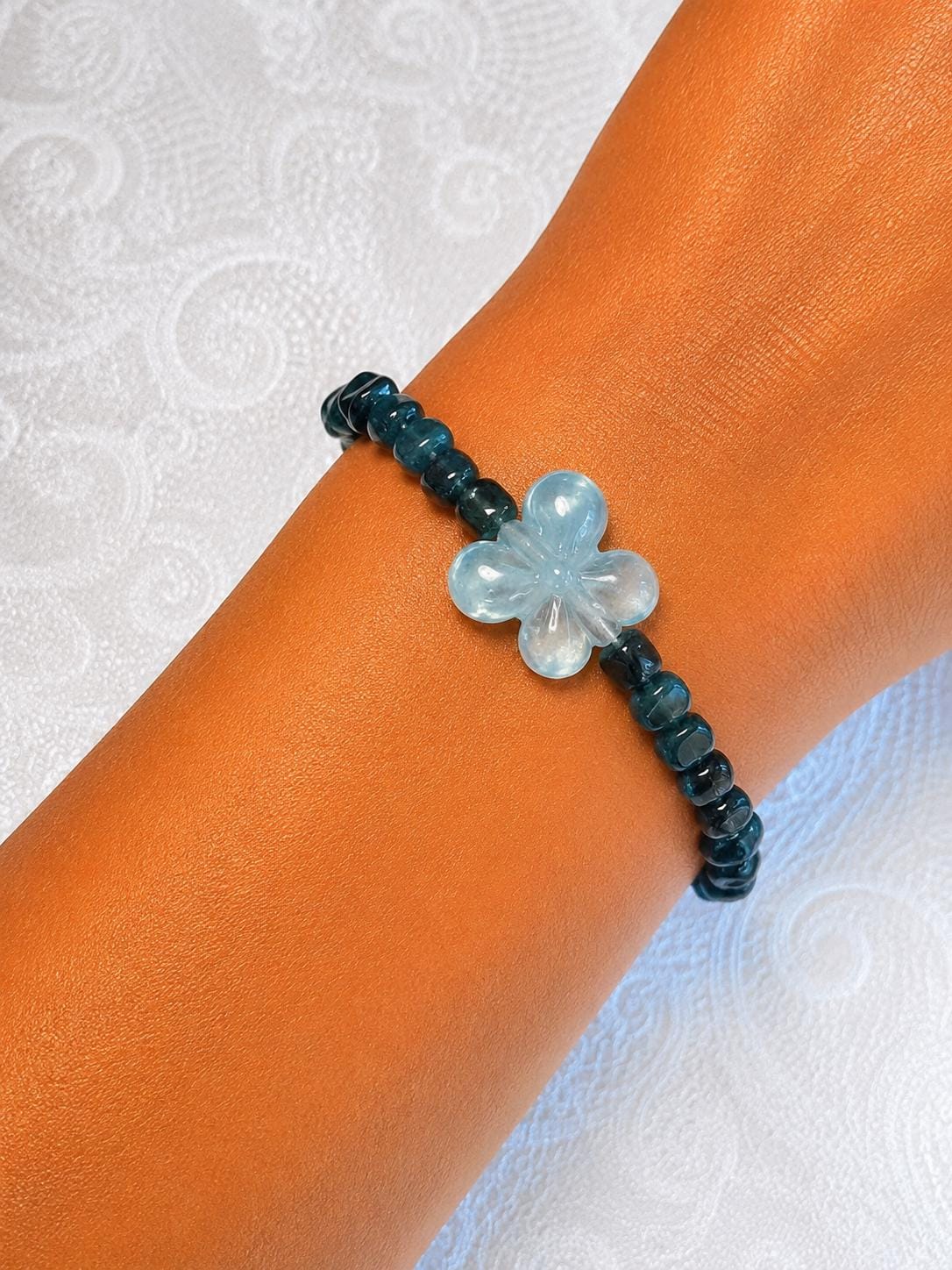 Goddess Blue Tourmaline ( Indicolite) And Aquamarine Butterfly Bracelet, Handmade , Peaceful Protection, Feminine Energy