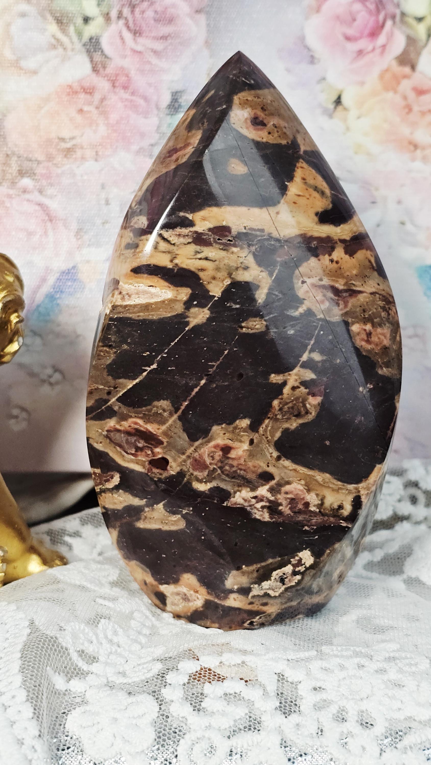 Brazilian Zebra Jasper Flame, Rare, Crystal Decor