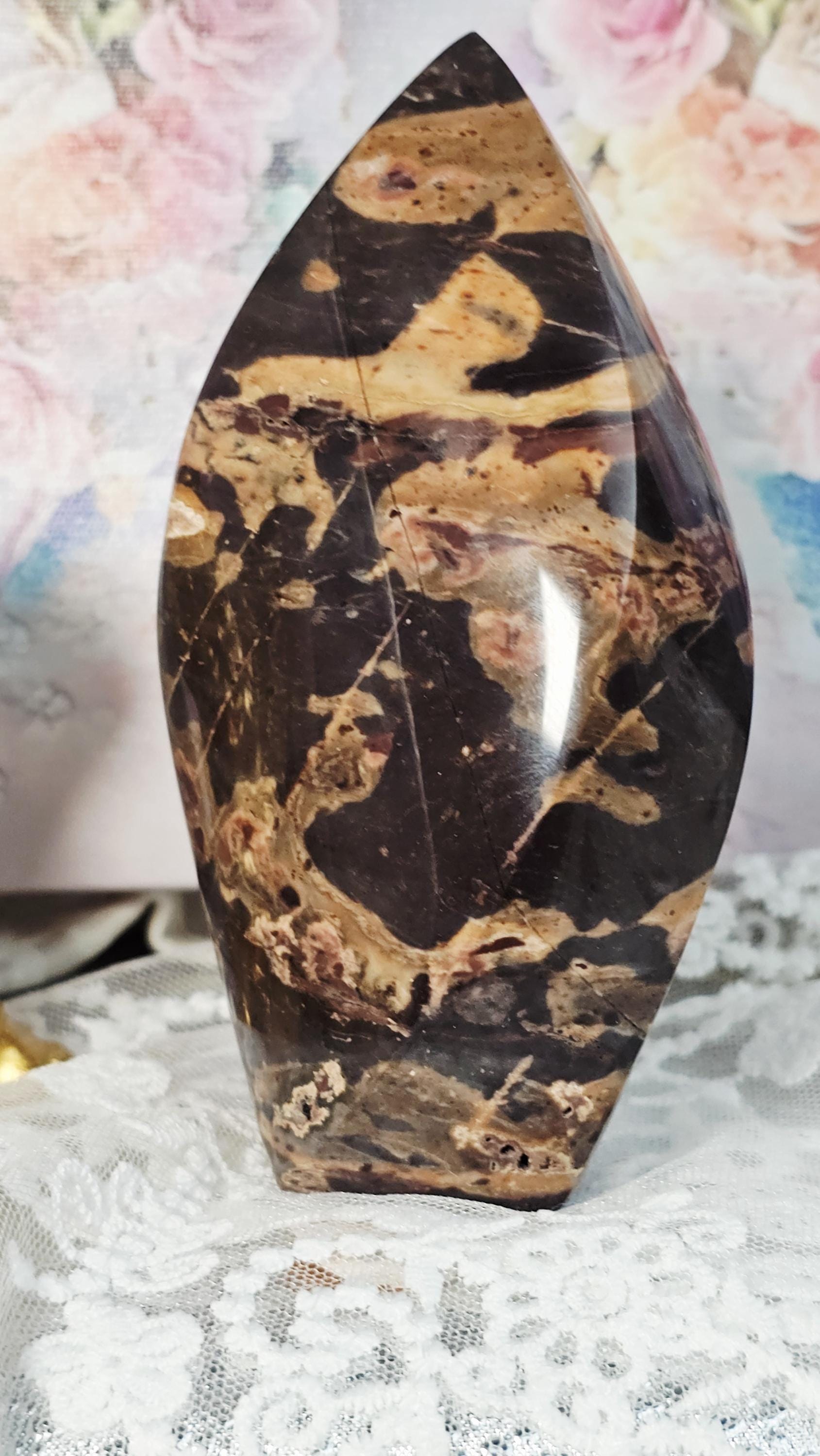Brazilian Zebra Jasper Flame, Rare, Crystal Decor