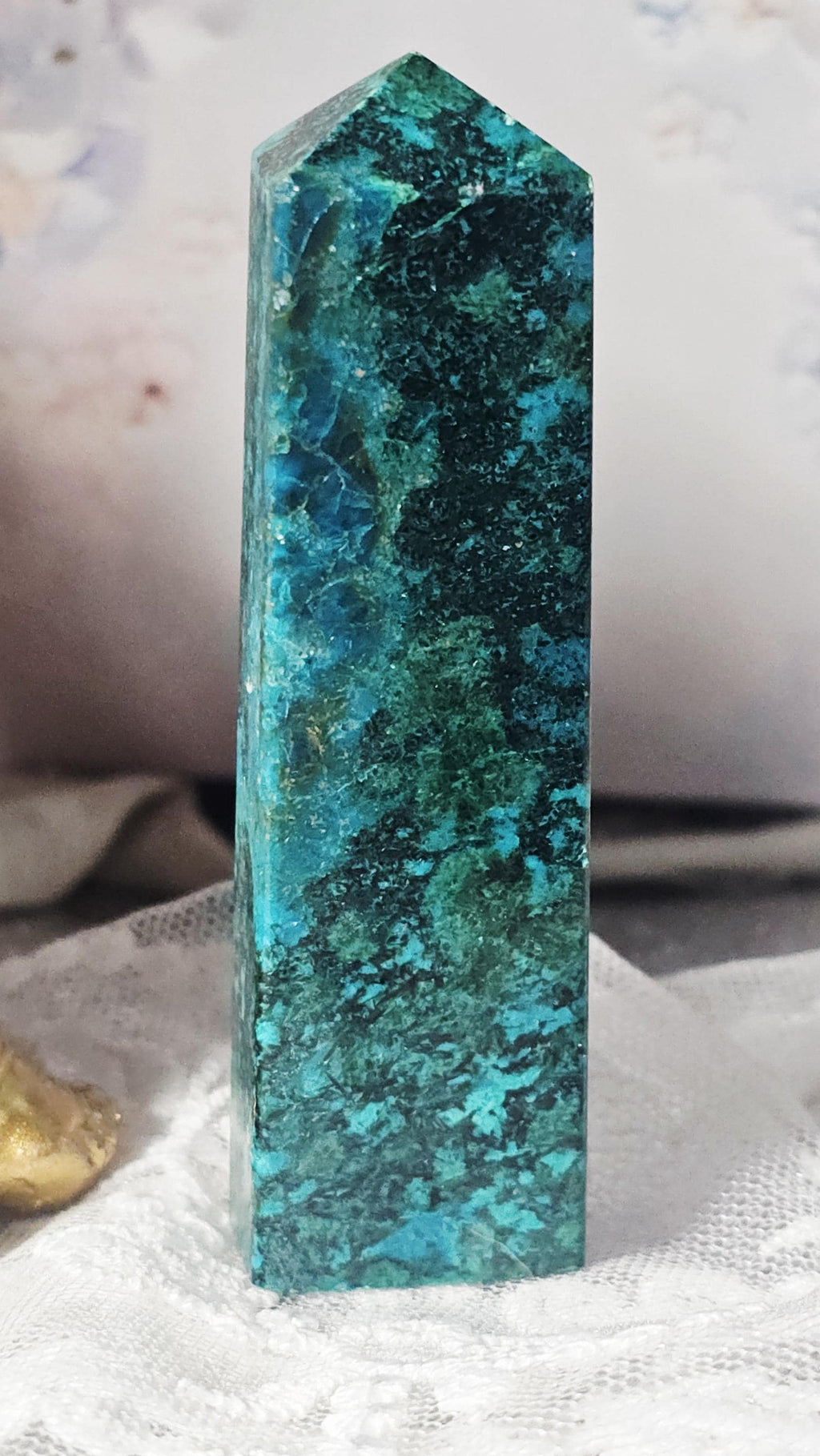 Chrysocolla Crystal Towers, Rare , Crystals, Home Decor