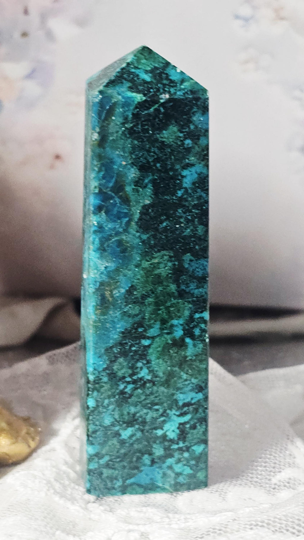 Chrysocolla Crystal Towers, Rare , Crystals, Home Decor