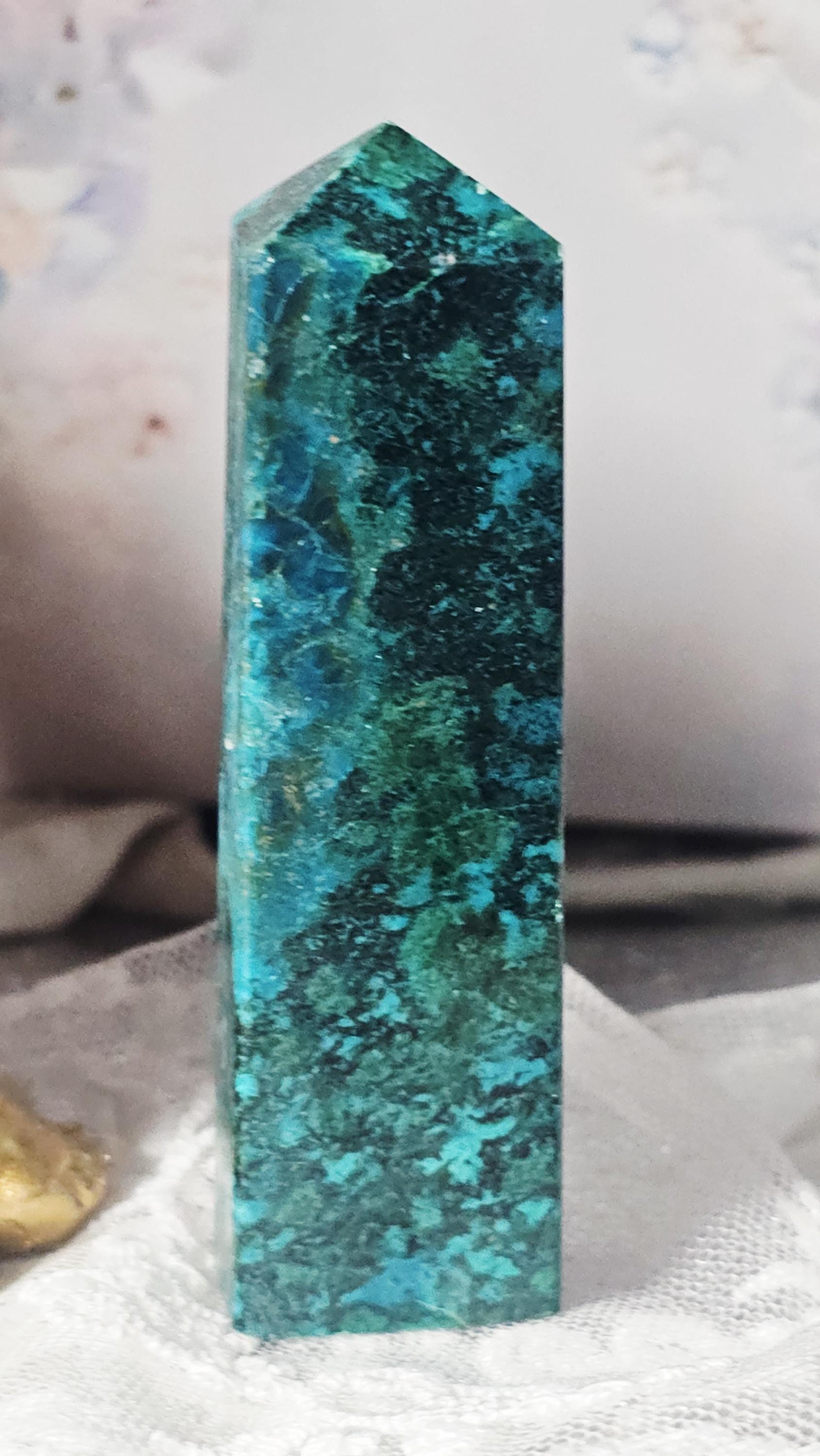 Chrysocolla Crystal Towers, Rare , Crystals, Home Decor
