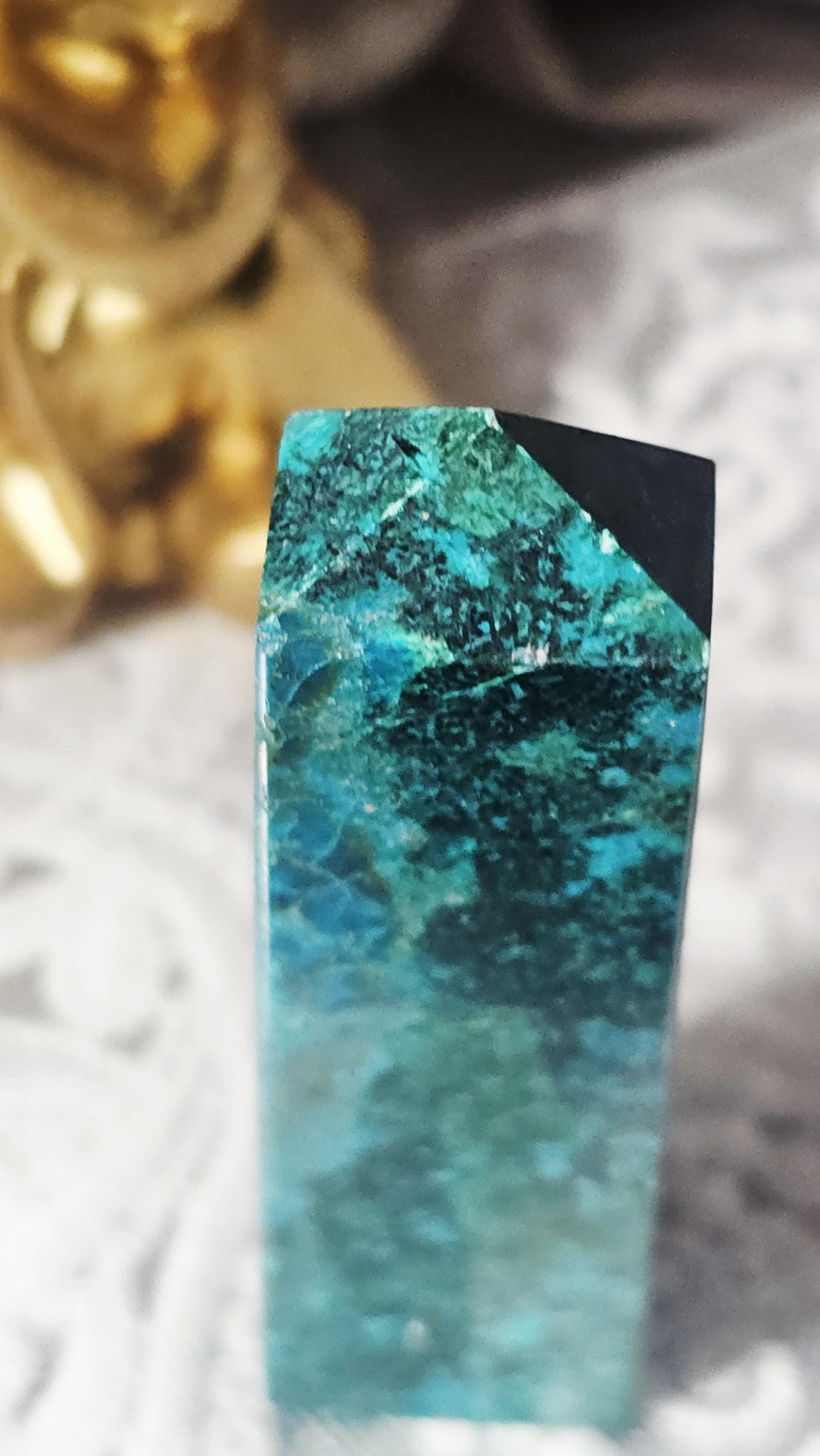 Chrysocolla Crystal Towers, Rare , Crystals, Home Decor