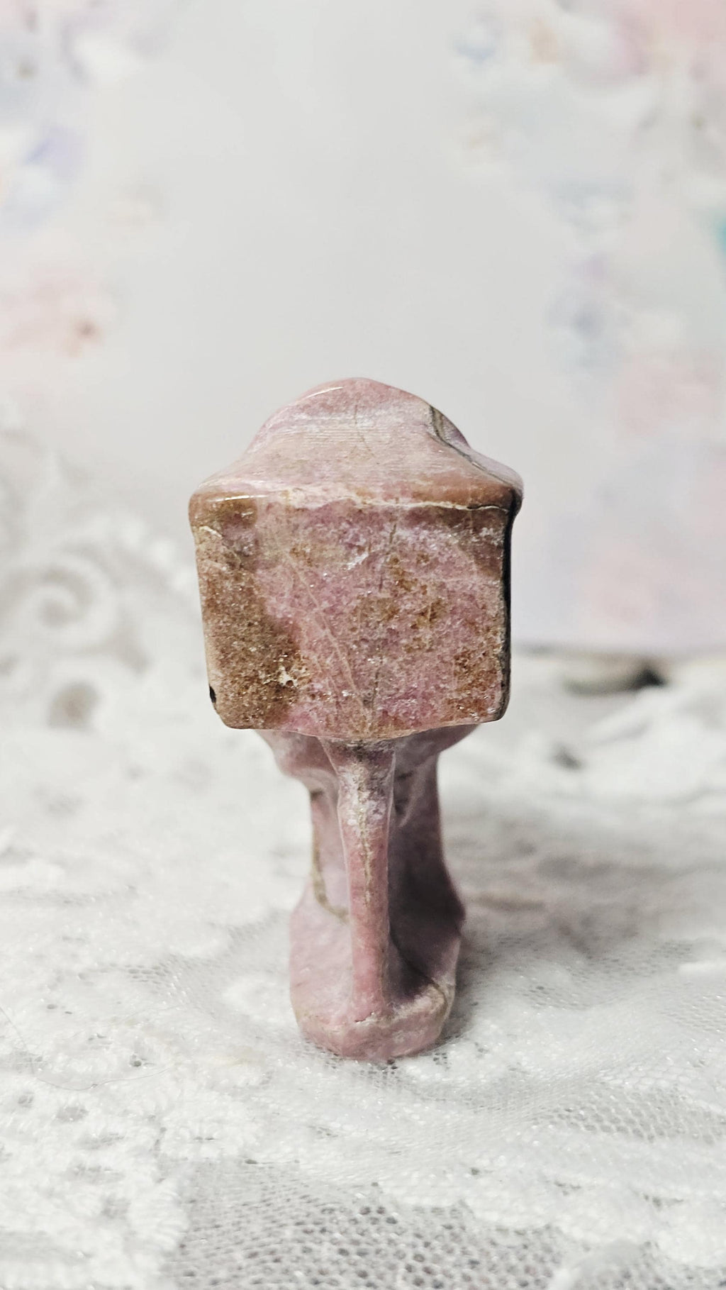 Rhodonite Toilet, Funny, Metaphysical Crystals, Meditation Gemstones, Home Decor, Gift