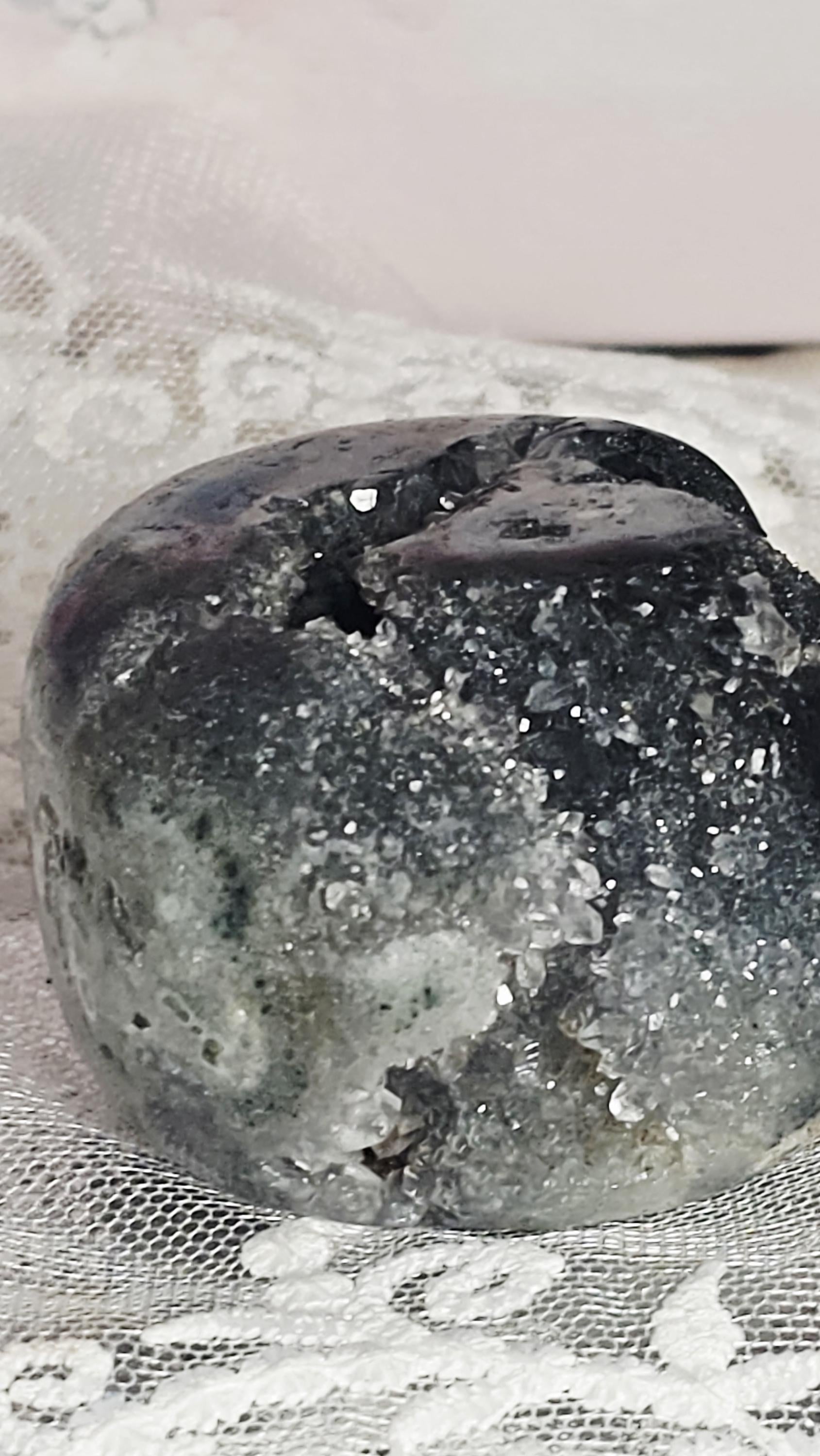 Amethyst Stalactite Palmstone,  Uruguay Crystal