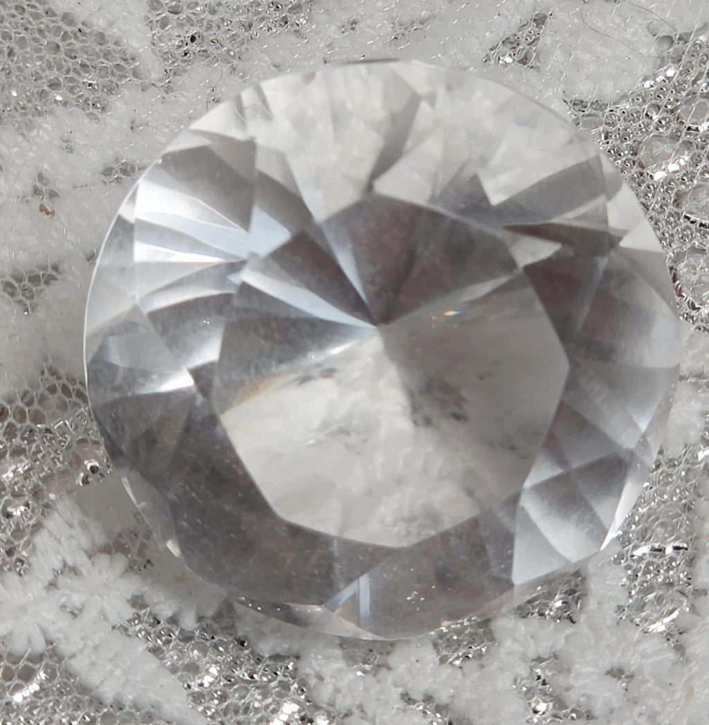 Clear Quartz Faceted - Brilliant Extra Quality Clear Quartz - Polished Clear Quartz with Facets - Faceted Clear Quartz Gem Sculpture