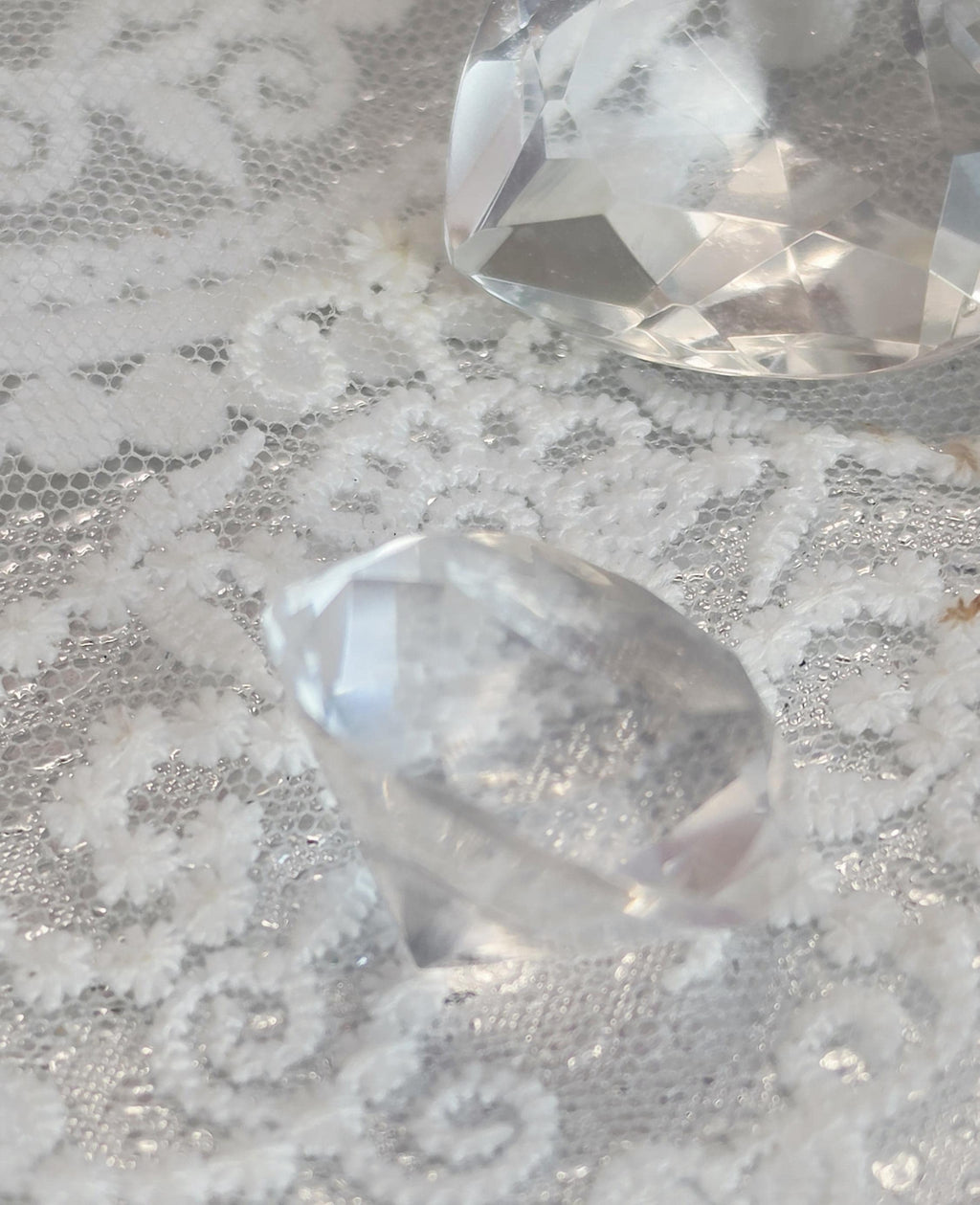 Clear Quartz Faceted - Brilliant Extra Quality Clear Quartz - Polished Clear Quartz with Facets - Faceted Clear Quartz Gem Sculpture