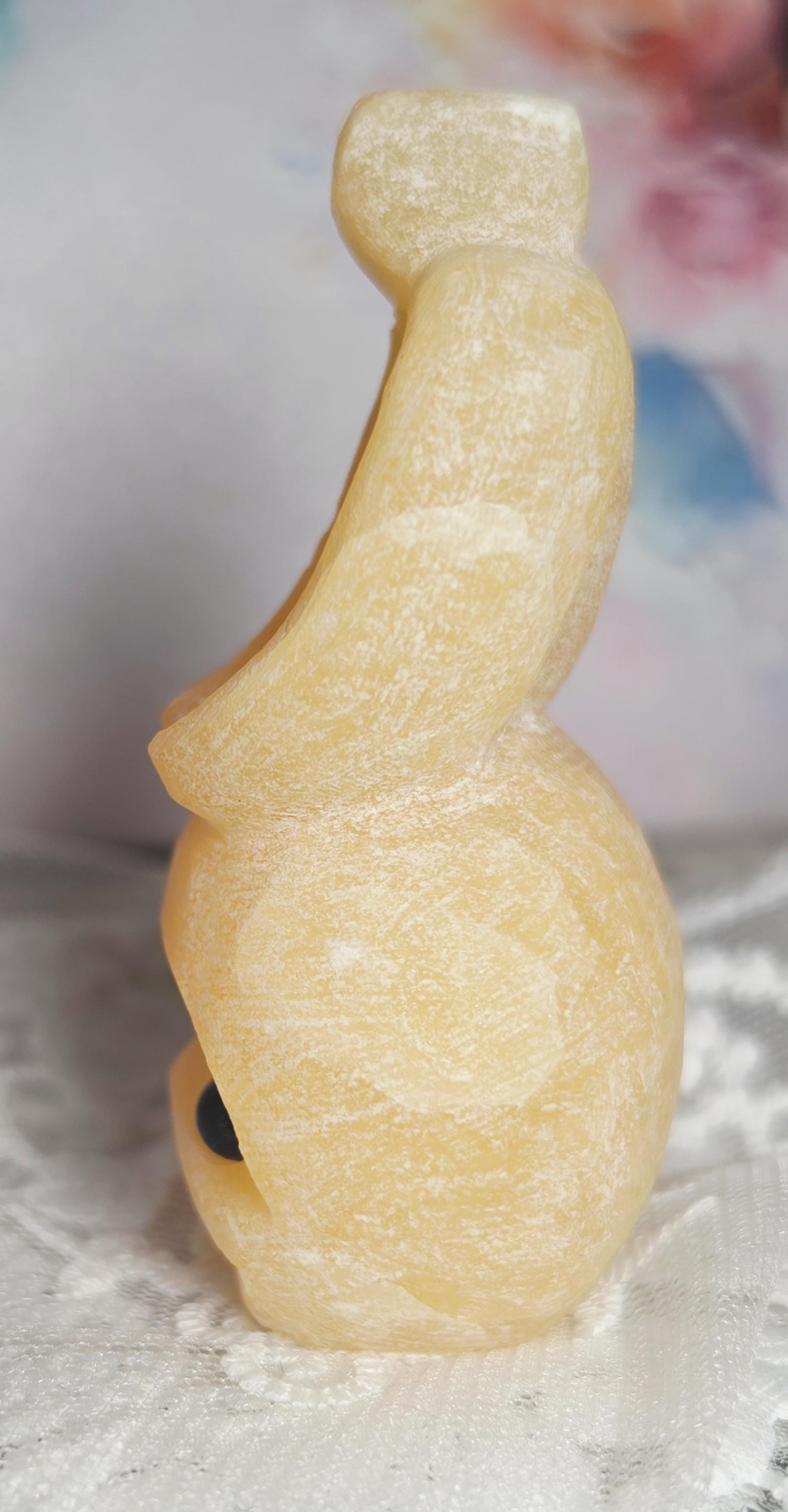Lg Caribbean Calcite Crystal Buddy, Rock Pet, Hedgie, Gift, Home Decor