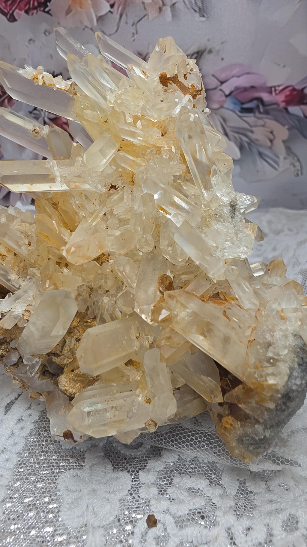 RARE Golden Healer  Quartz Crystal Cluster, Cluster, Specimen, Home Decor, Gift, Crown Chakra, 14.2 oz