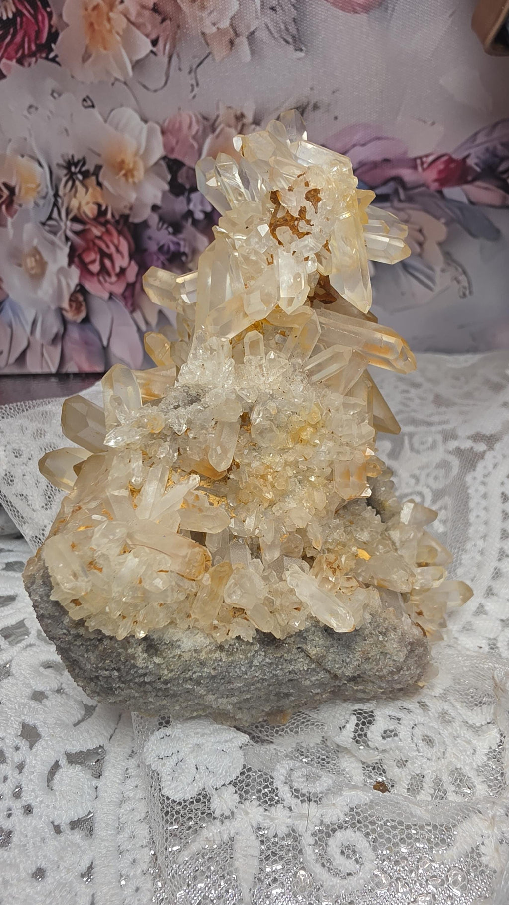 RARE Golden Healer  Quartz Crystal Cluster, Cluster, Specimen, Home Decor, Gift, Crown Chakra, 14.2 oz