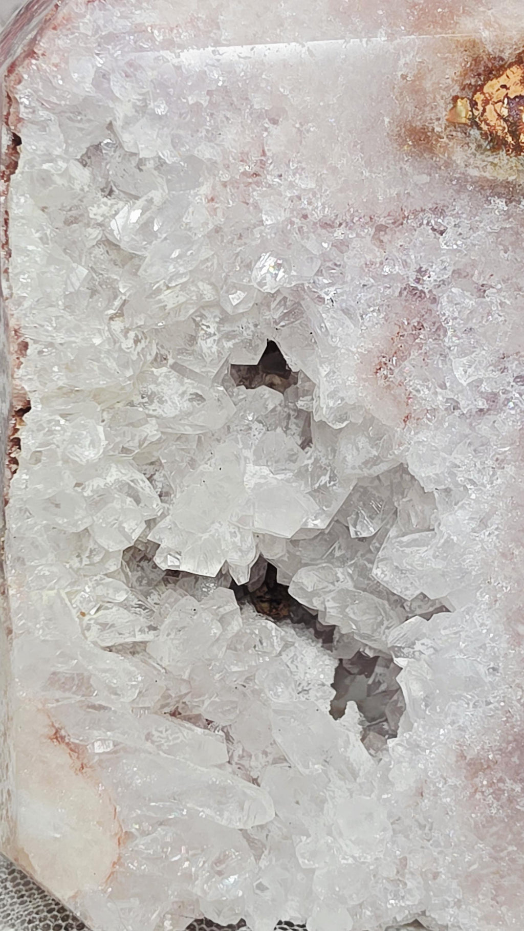 LG Brazilian Pink Amethyst Druzy Tower, Reiki Infused Crystal