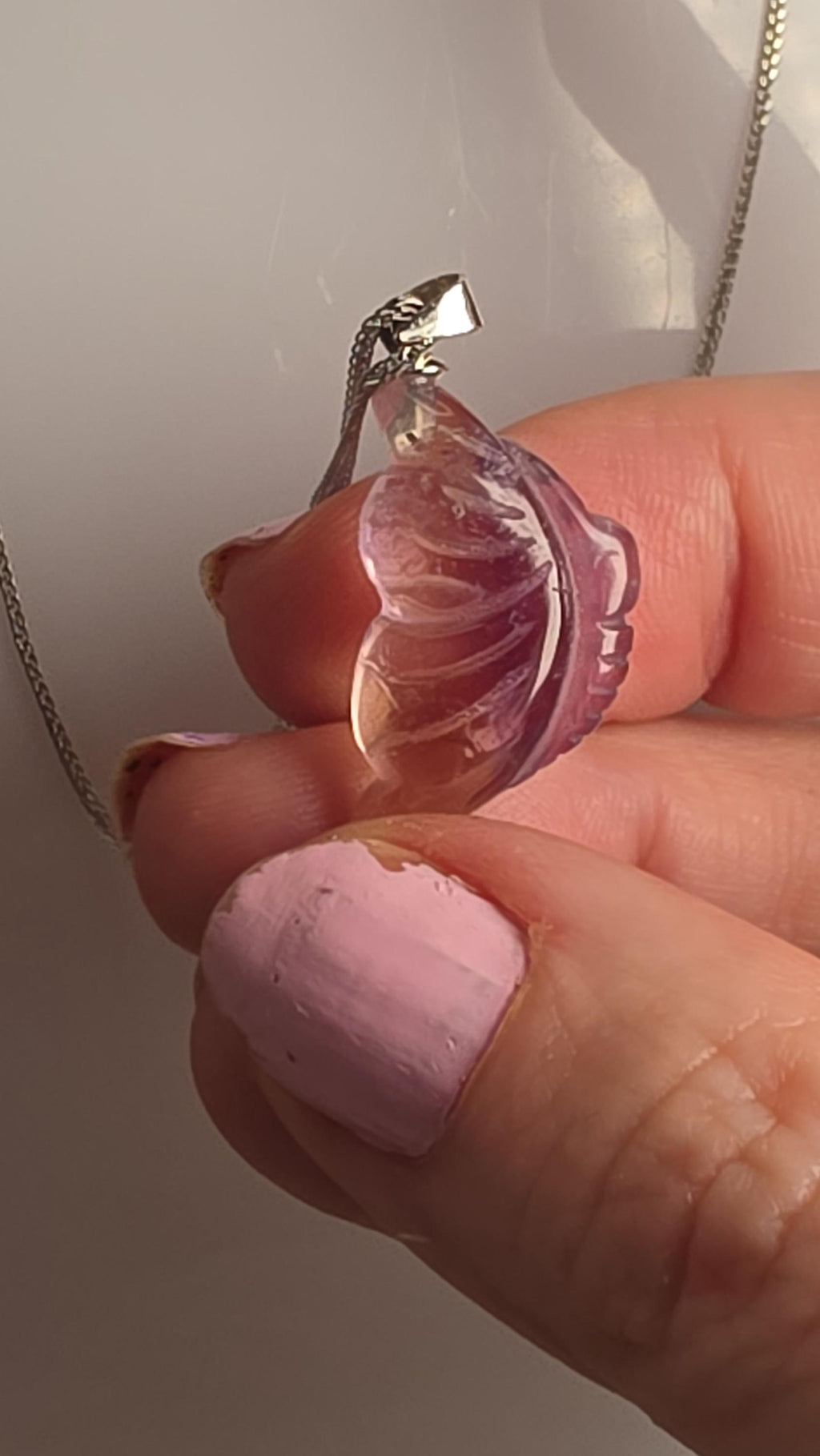 Ametrine Butterfly Gemstone Pendant 925 Silver 20 inch, Crystal Gift