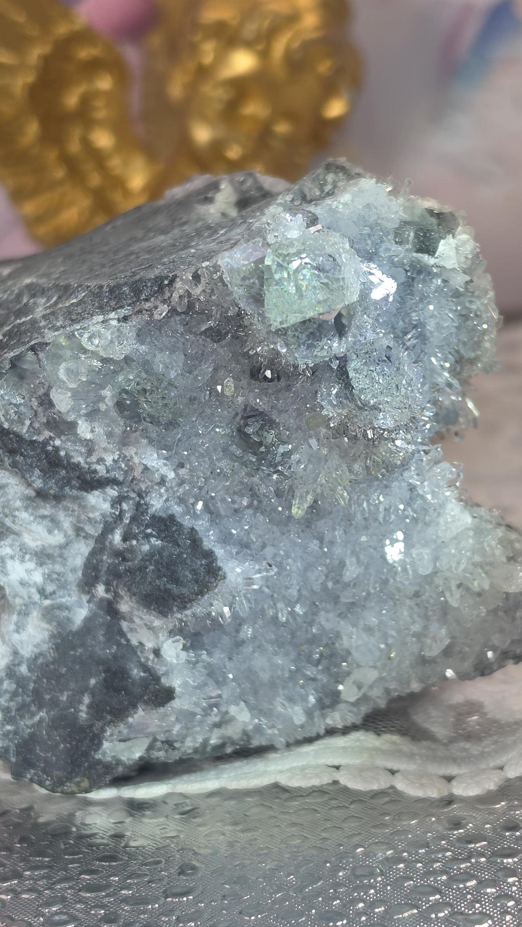 Fujian Fluorite, Saphlerite, Chalcopyrite and Calcite Rainbow Specimen