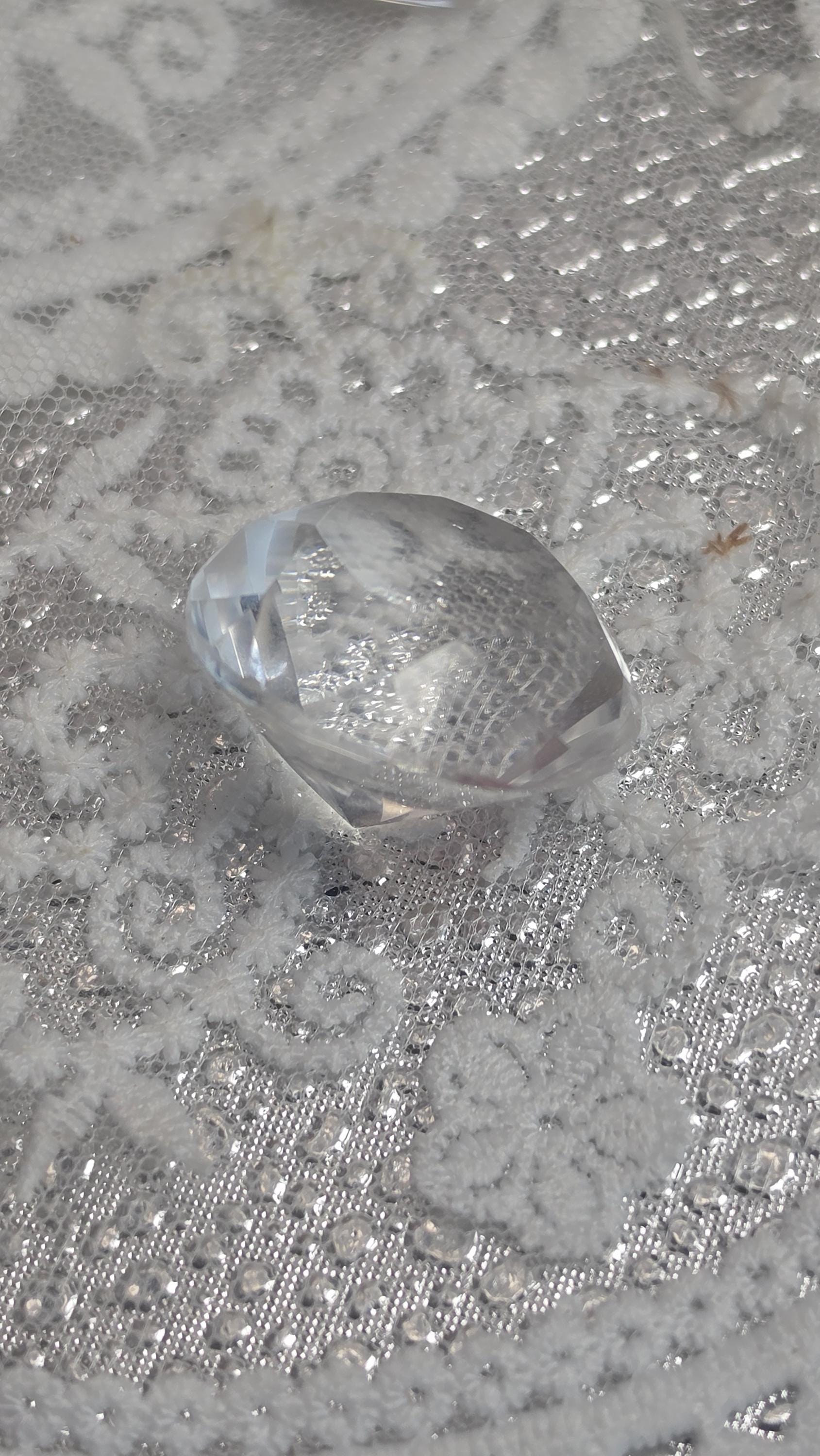Clear Quartz Faceted - Brilliant Extra Quality Clear Quartz - Polished Clear Quartz with Facets - Faceted Clear Quartz Gem Sculpture