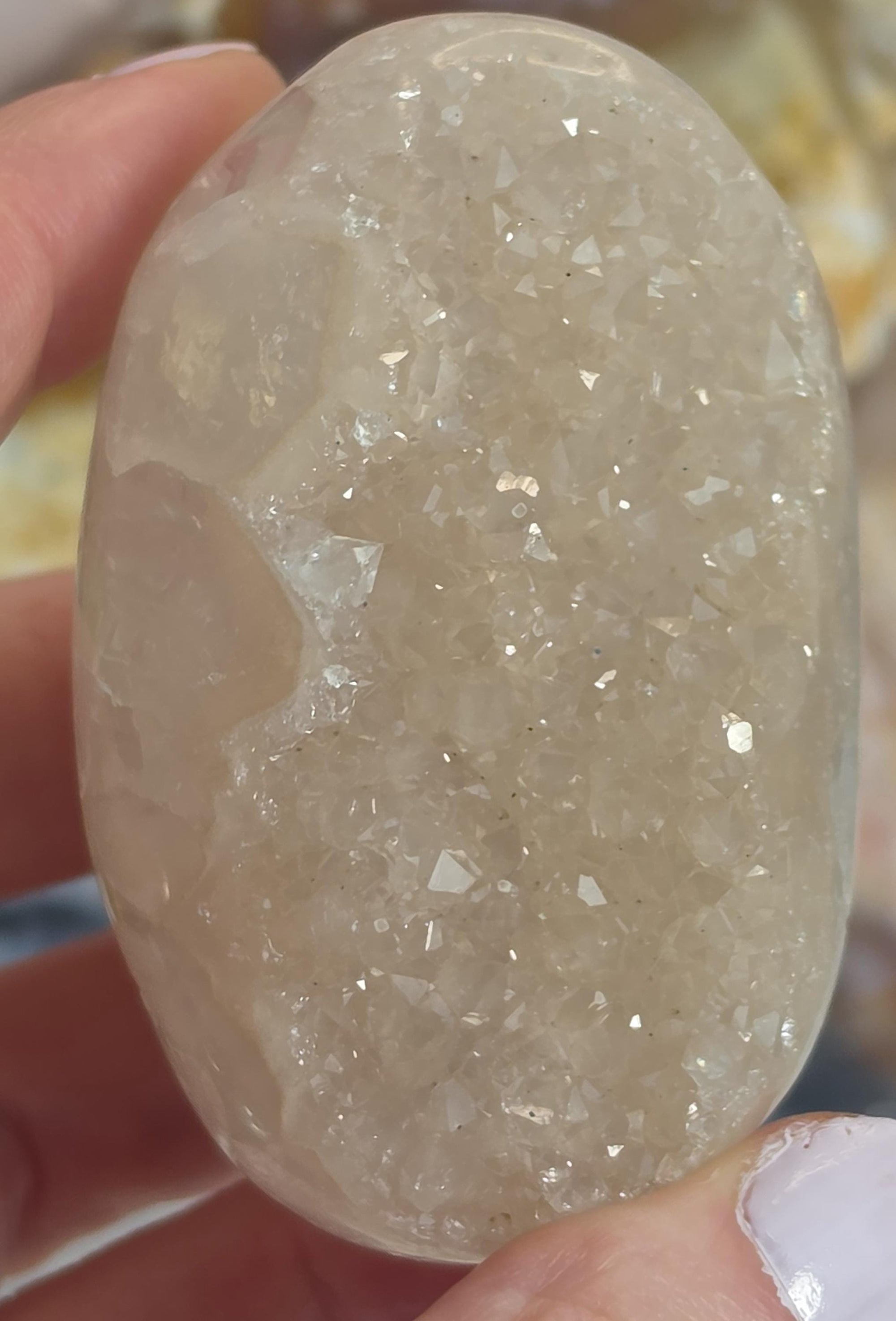 Amethyst Sugar Palmstone, Sparkly Rainbow Amethyst, Home Decor, Gift, Crystal