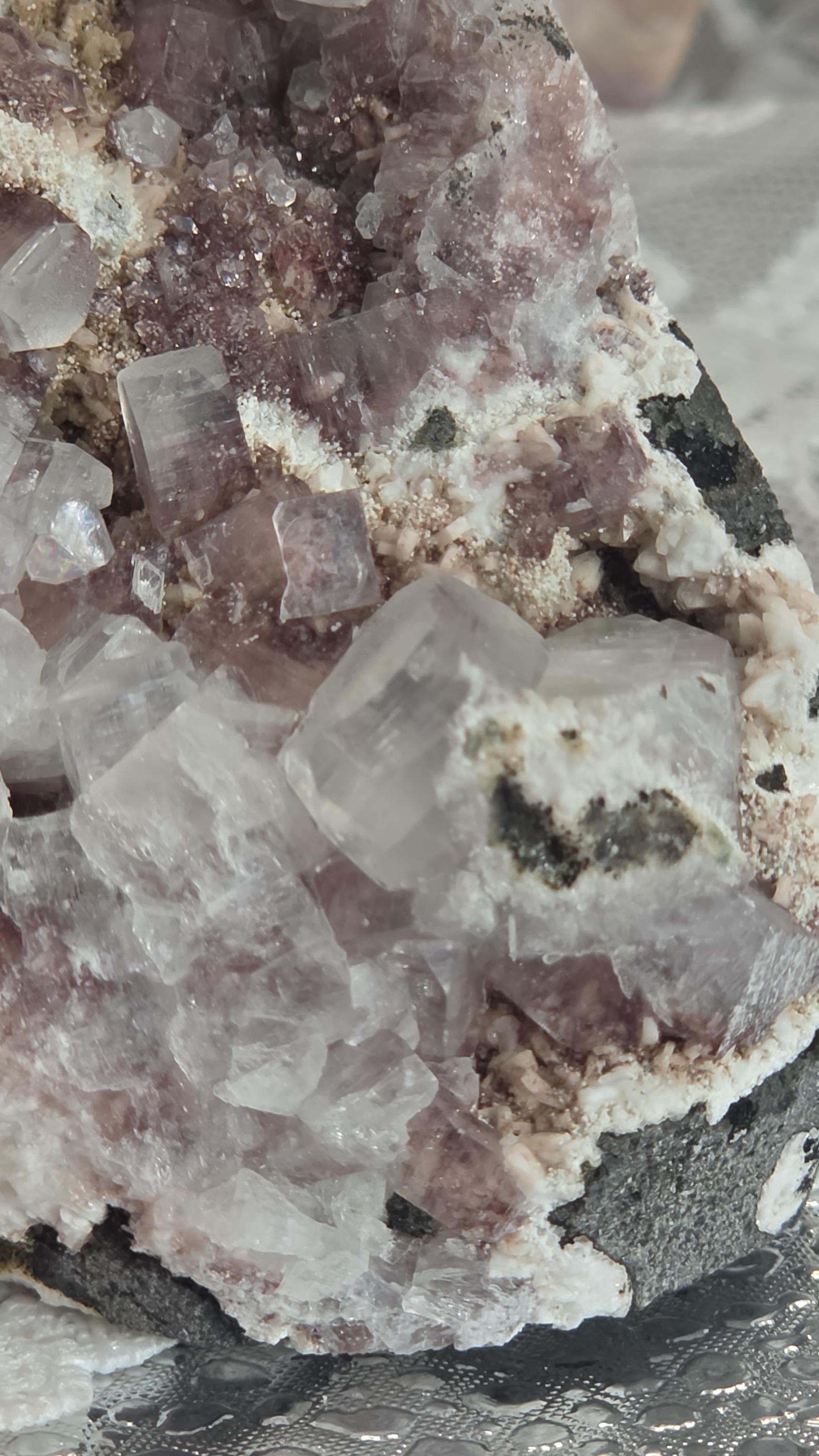 Cotton Candy Apophyllite Crystal Cluster, Stillbite Heulandite, India