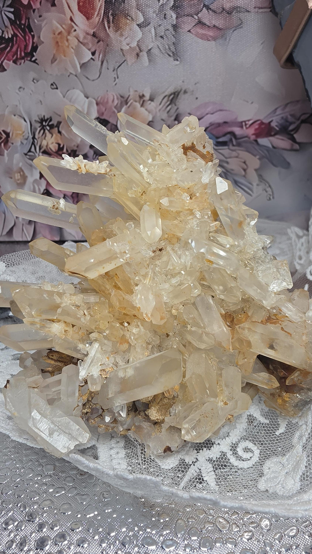 RARE Golden Healer  Quartz Crystal Cluster, Cluster, Specimen, Home Decor, Gift, Crown Chakra, 14.2 oz