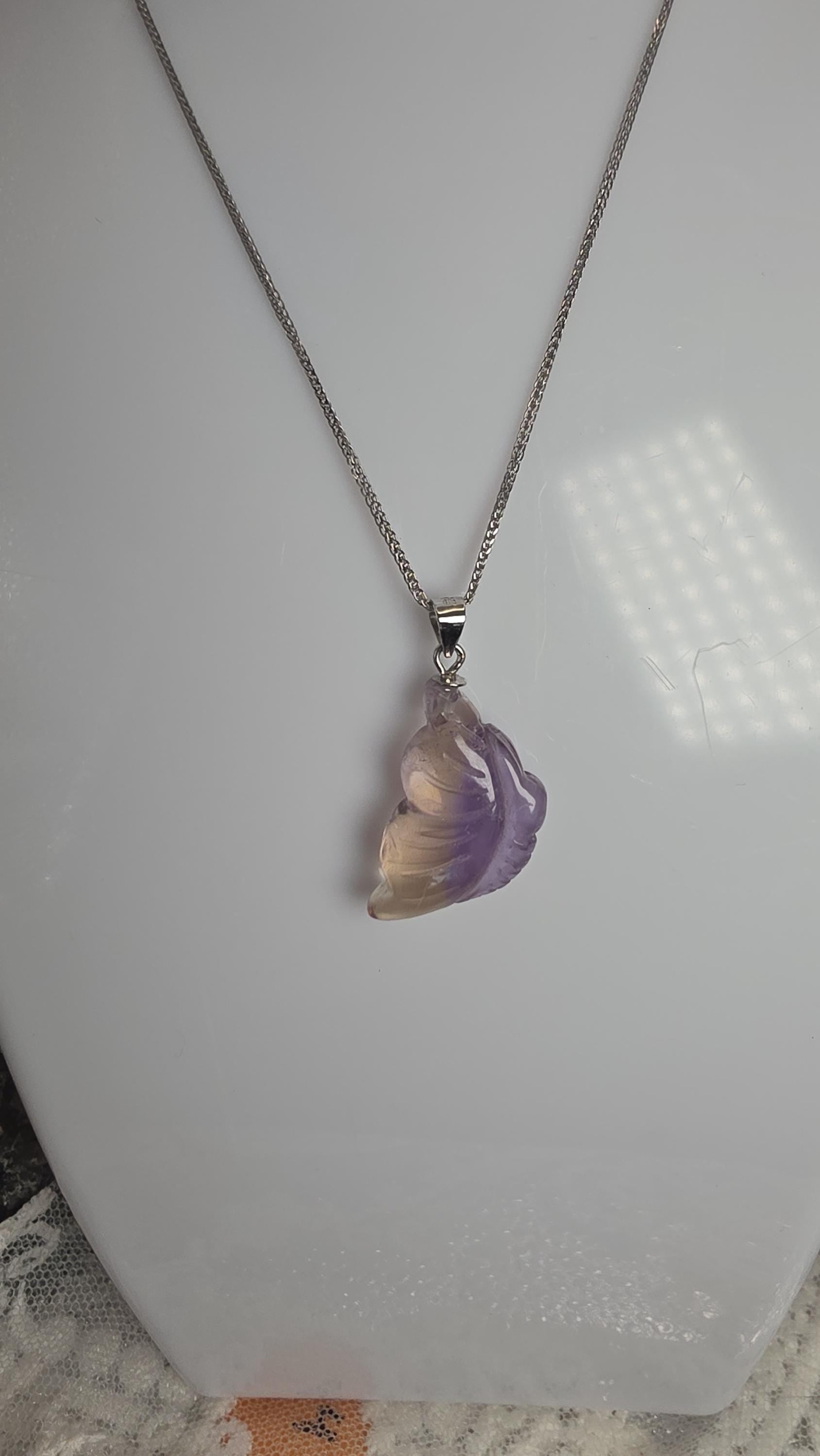 Ametrine Butterfly Gemstone Pendant 925 Silver 20 inch, Crystal Gift